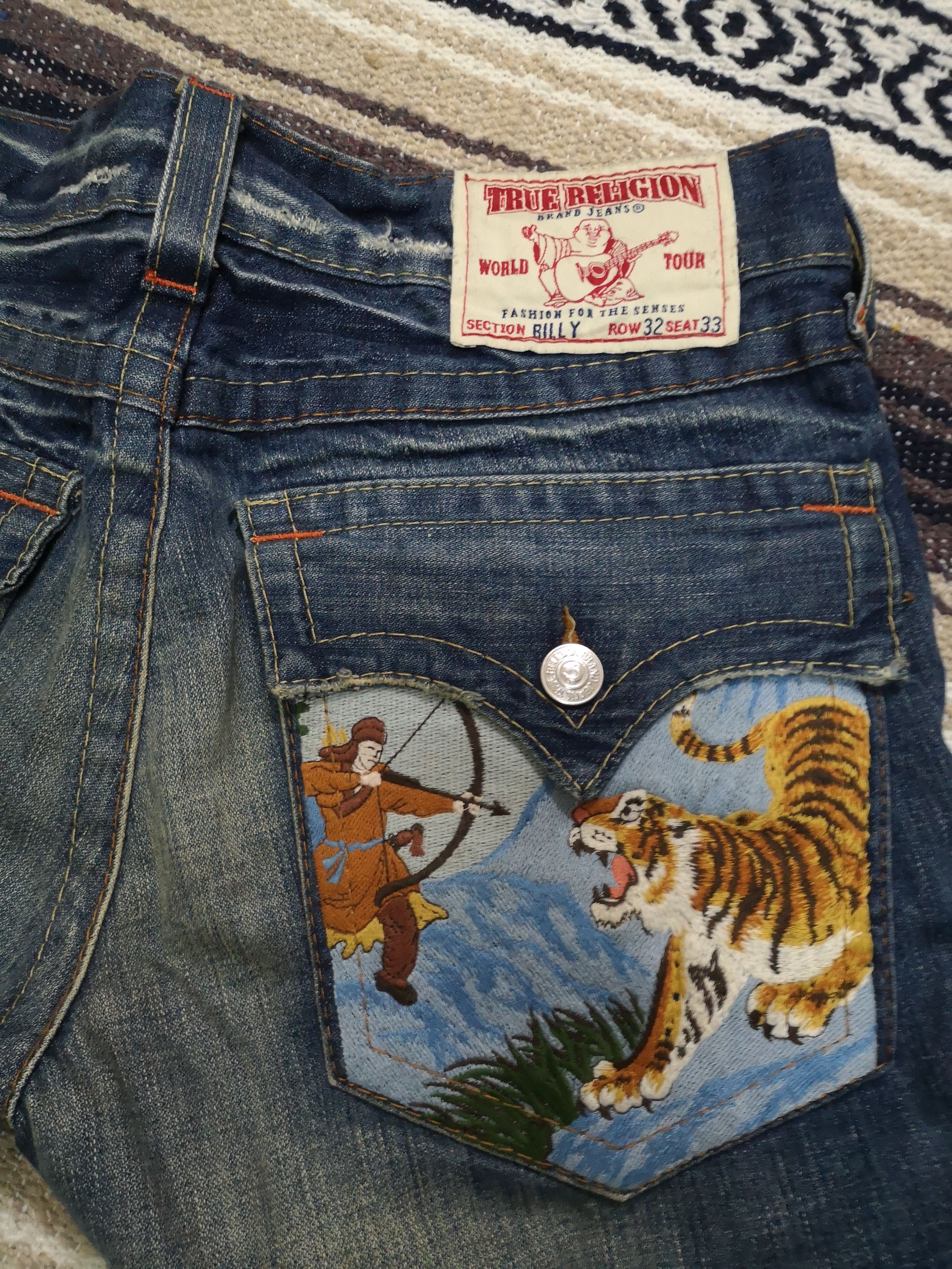 True Religion Rare True Religion Tiger Embroidery Denim Jeans Size US 36 / EU 52 - 5 Thumbnail