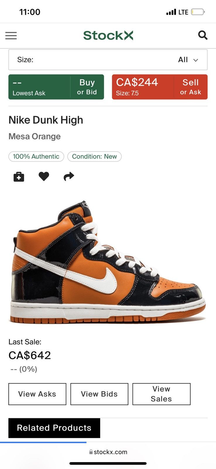 Nike VINTAGE NIKE DUNK 2003 MESA ORANGE Size US 11.5 / EU 44-45 - 8 Thumbnail