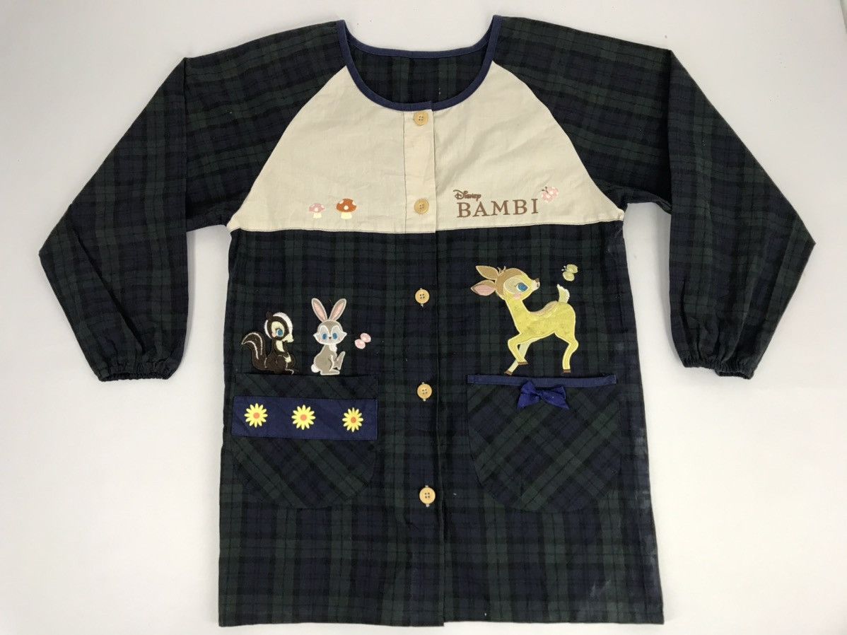 Disney Bambi Button Down Shirt Apron Kimono Style Plaid Check Size L / US 10 / IT 46 - 1 Thumbnail