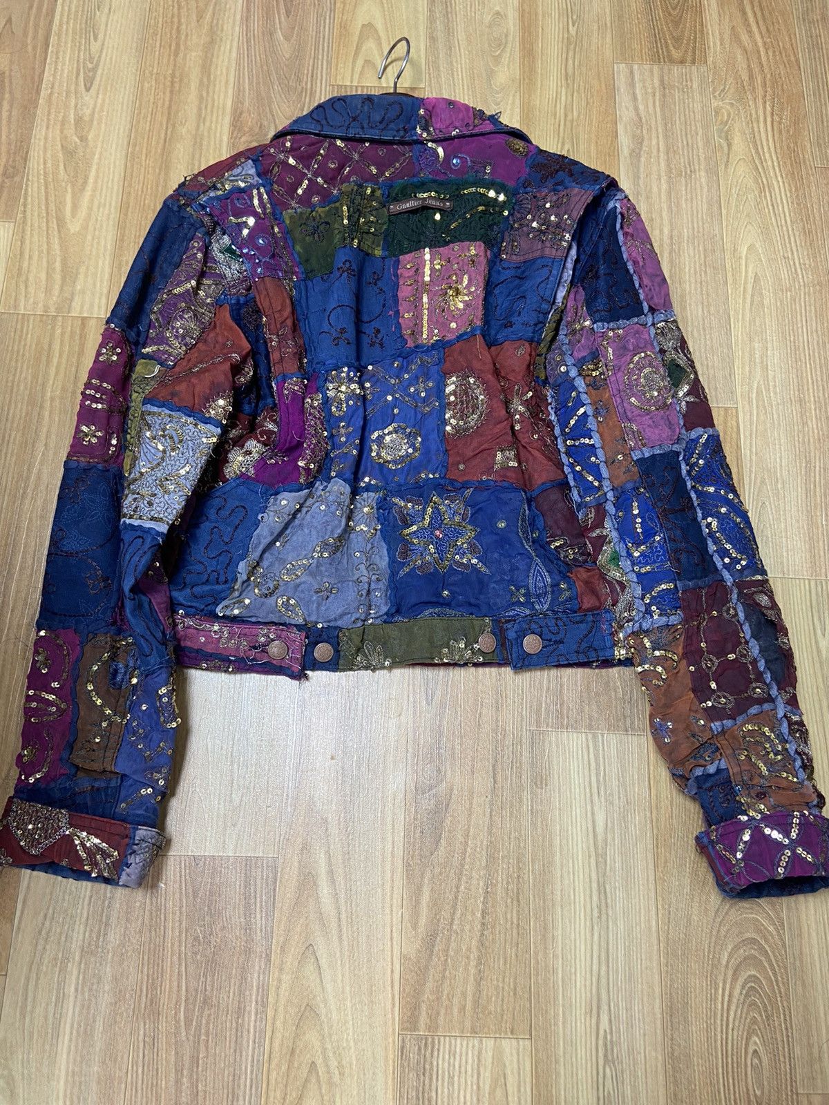 Jean Paul Gaultier M Jean paul gaultier ss99 Sequin patchwork silk denim jacket Size US M / EU 48-50 / 2 - 2 Thumbnail