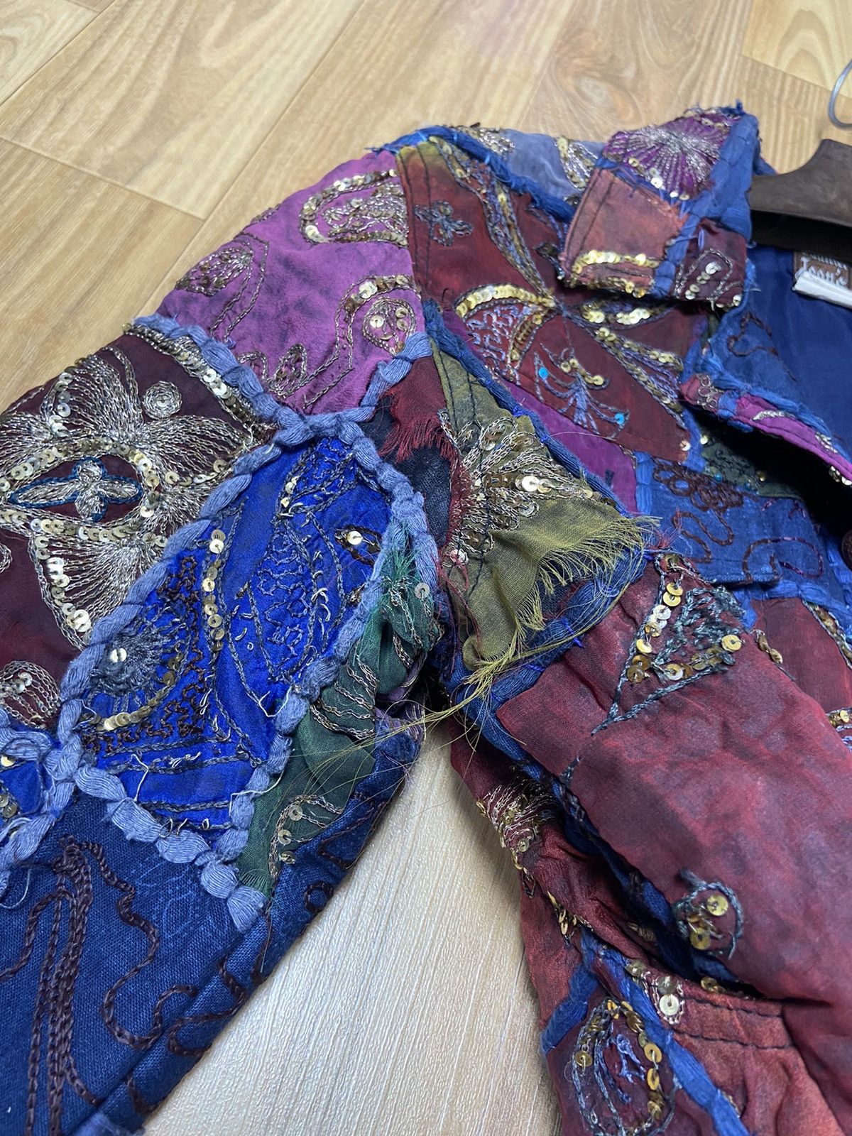Jean Paul Gaultier M Jean paul gaultier ss99 Sequin patchwork silk denim jacket Size US M / EU 48-50 / 2 - 6 Thumbnail