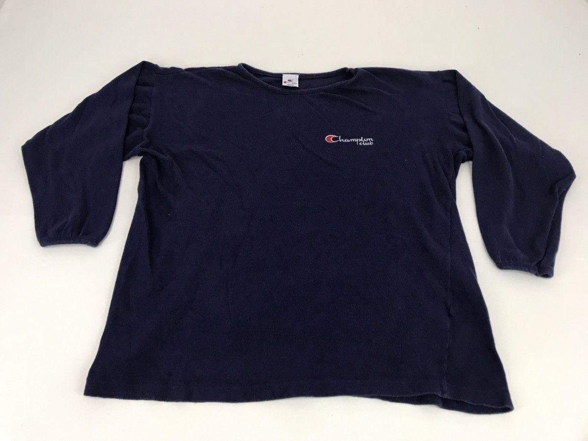 Champion Club Long Sleeve Style Short Design Tee Tshirt