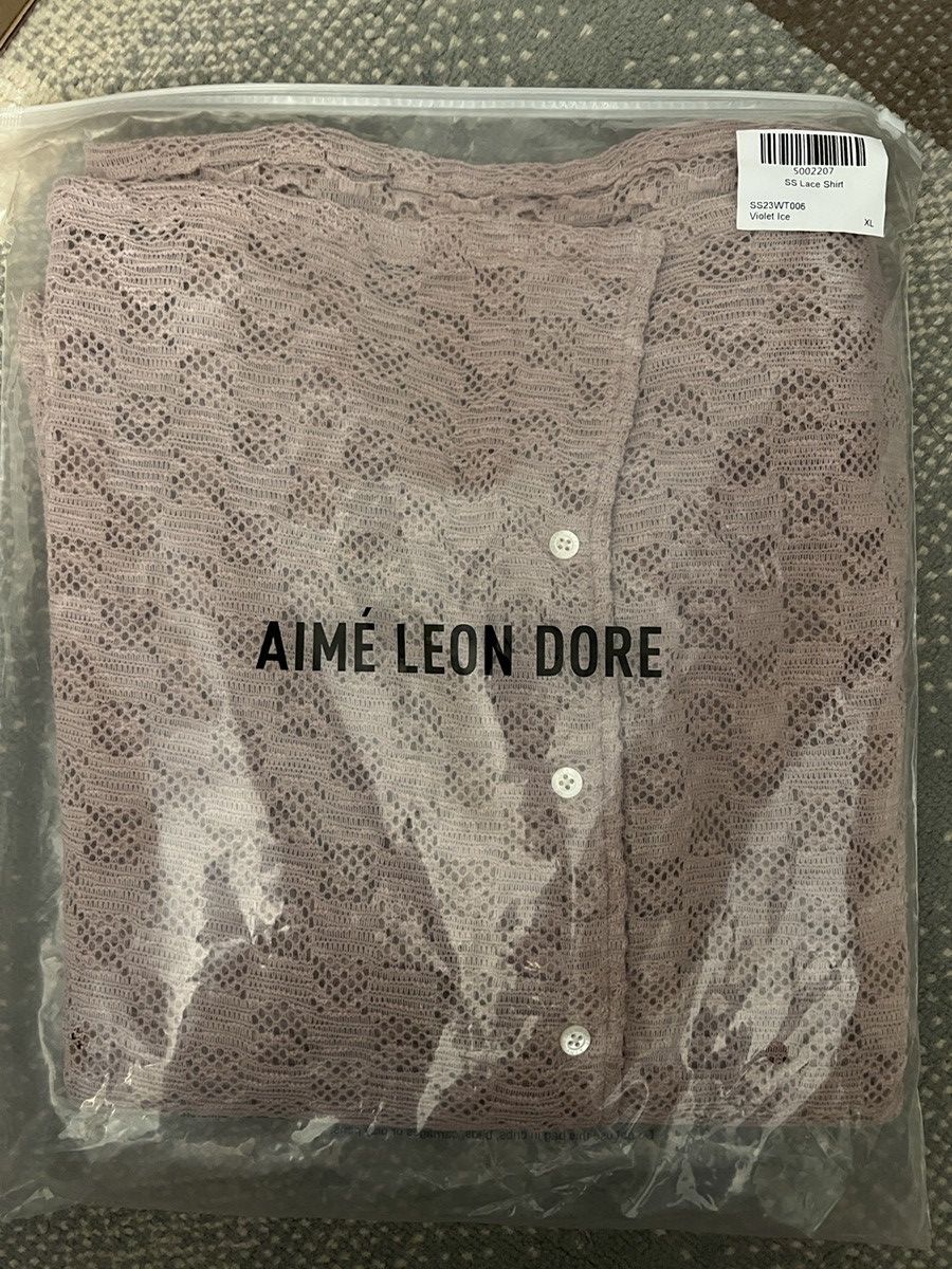 image of New Aime Leon Dore Ald / Rico Shirt Violet Ice XL Pink, Men's