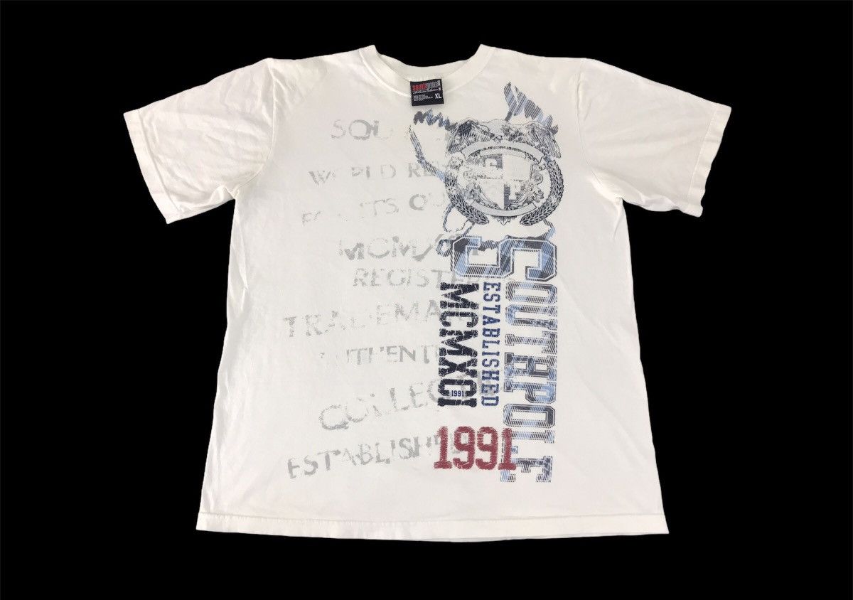 image of Southpole x Vintage South Pole Mcmx0I Spell Out Tee Rap in White, Men's (Size XL)