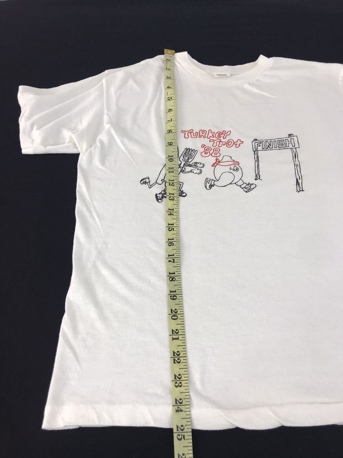 Vintage 80s 90s Turkey Trot 1988 Marathon Tee Printed Size M / US 6-8 / IT 42-44 - 7 Thumbnail