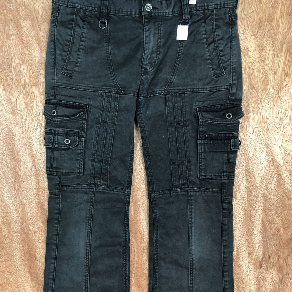 Japanese Brand DL Nicole Black Multipocket Tactical Cargo Pants #2040 Size 34" / US 12 / IT 48 - 4 Thumbnail