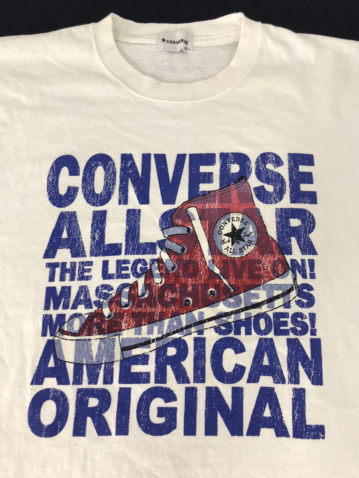 Converse × Vintage Vintage Converse All Star Big Shoe Logo Tee Printed Size US XL / EU 56 / 4 - 2 Thumbnail