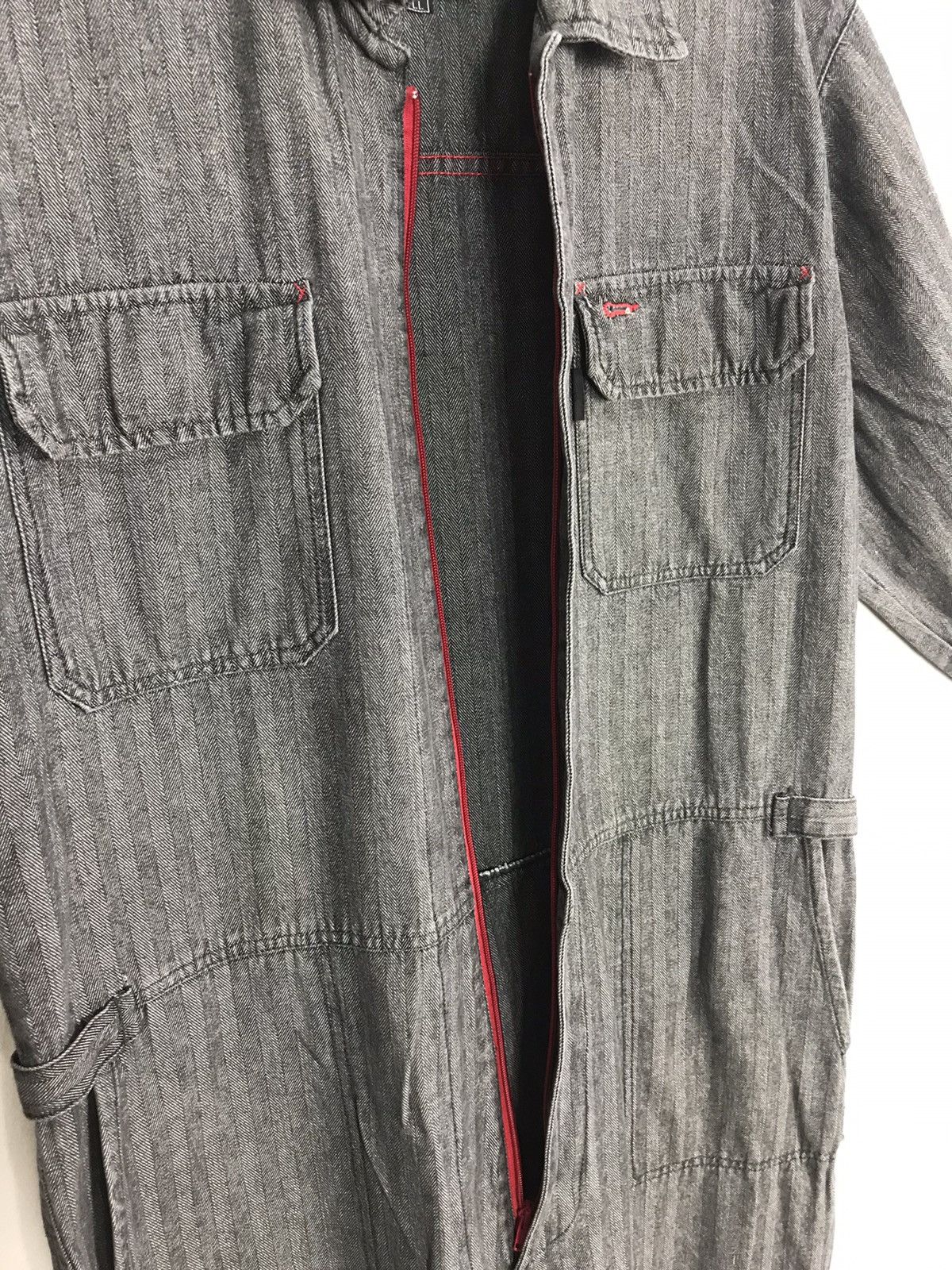 Japanese Brand × Vintage Evenriver Coverall Striped Denim Pant Workwear Carpenter Size US 42 / EU 58 - 4 Thumbnail