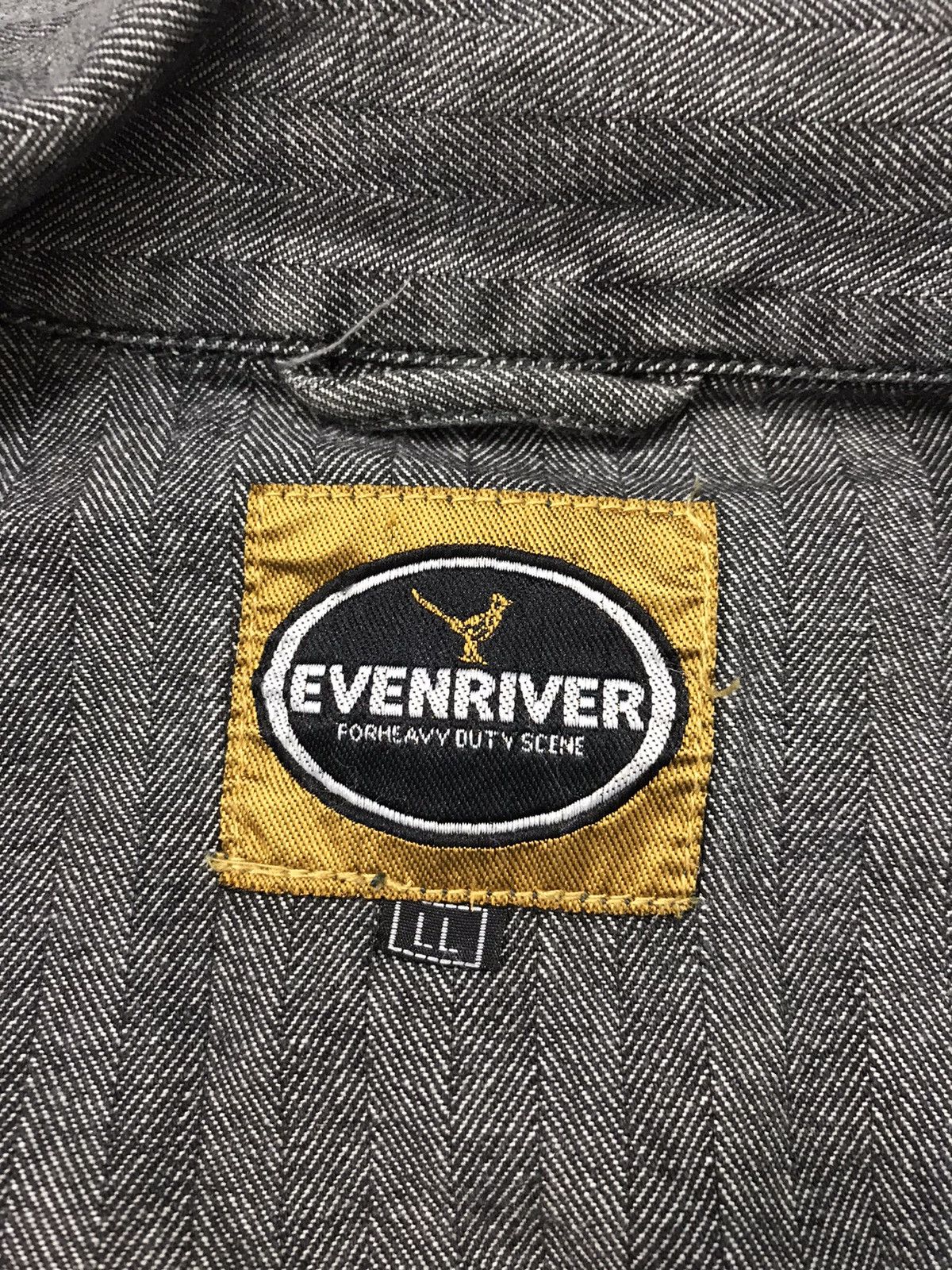 Japanese Brand × Vintage Evenriver Coverall Striped Denim Pant Workwear Carpenter Size US 42 / EU 58 - 5 Thumbnail