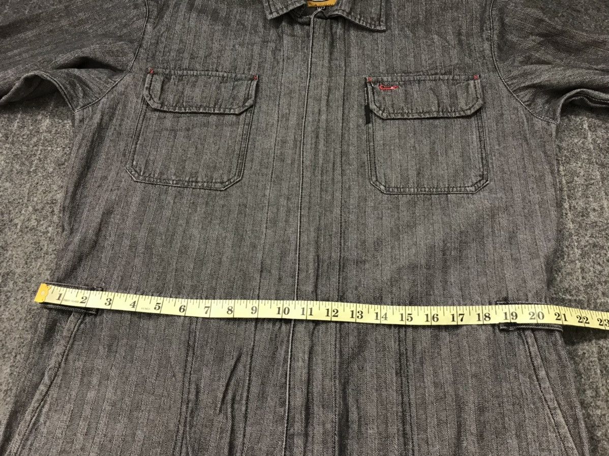 Japanese Brand × Vintage Evenriver Coverall Striped Denim Pant Workwear Carpenter Size US 42 / EU 58 - 10 Thumbnail