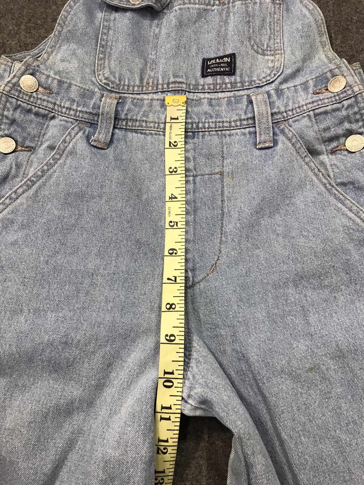 Japanese Brand × Vintage Mini Valman Coverall Unisex Denim Pant Workwear Carpenter Size US 28 / EU 44 - 9 Thumbnail