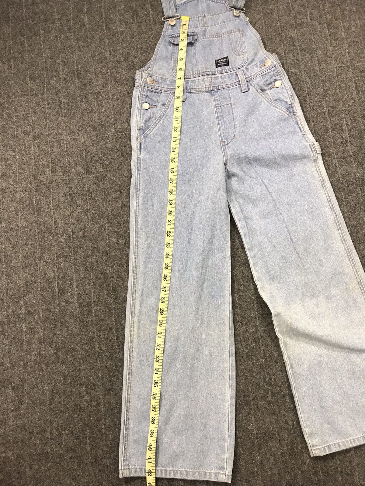 Japanese Brand × Vintage Mini Valman Coverall Unisex Denim Pant Workwear Carpenter Size US 28 / EU 44 - 7 Thumbnail