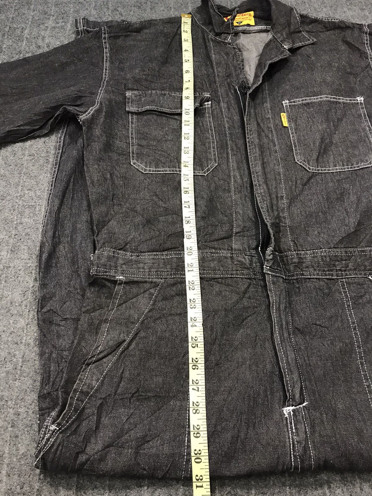 Japanese Brand × Vintage Goo Zen TamaTama Coverall Overall Black Denim Pant Workwear Size US 39 - 10 Thumbnail
