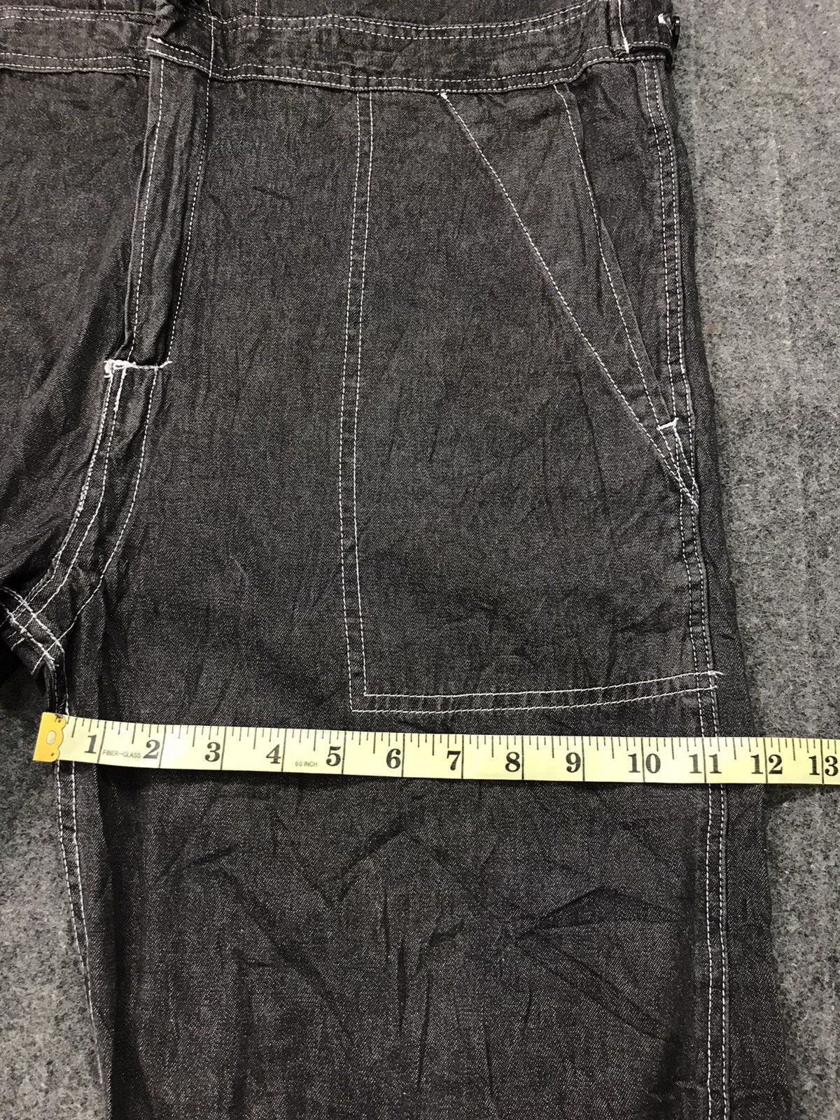 Japanese Brand × Vintage Goo Zen TamaTama Coverall Overall Black Denim Pant Workwear Size US 39 - 14 Thumbnail