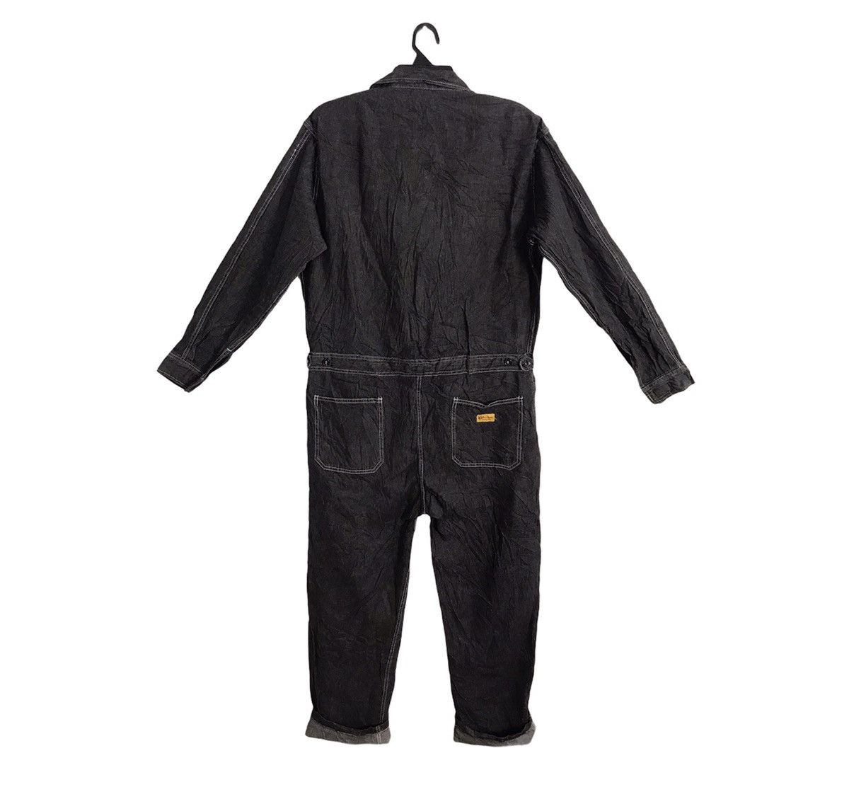 Japanese Brand × Vintage Goo Zen TamaTama Coverall Overall Black Denim Pant Workwear Size US 39 - 2 Thumbnail