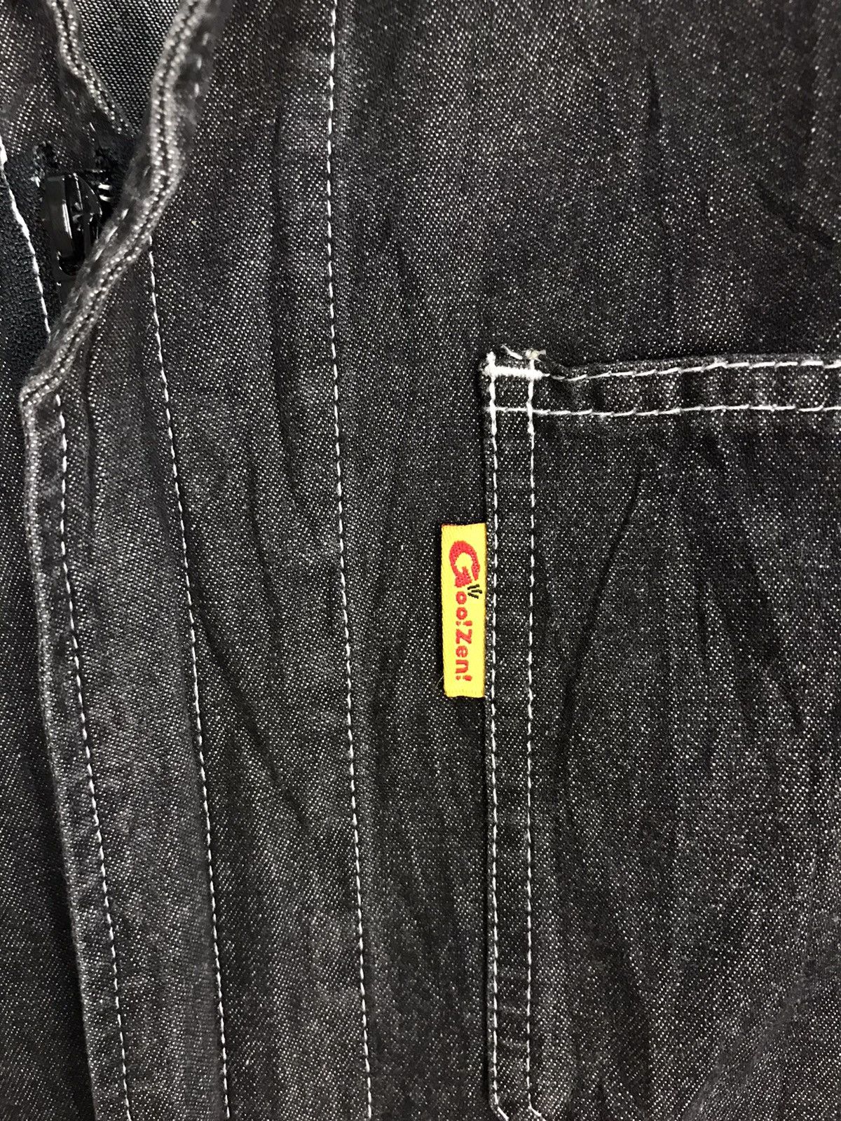Japanese Brand × Vintage Goo Zen TamaTama Coverall Overall Black Denim Pant Workwear Size US 39 - 4 Thumbnail