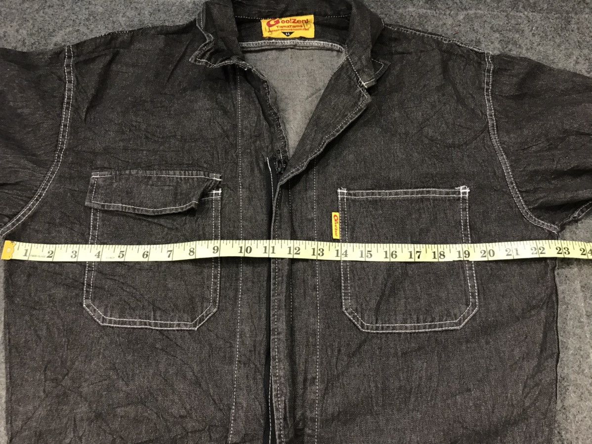 Japanese Brand × Vintage Goo Zen TamaTama Coverall Overall Black Denim Pant Workwear Size US 39 - 8 Thumbnail