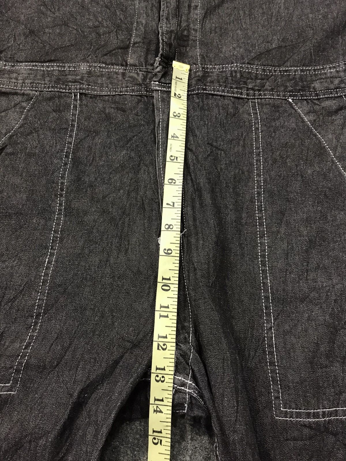 Japanese Brand × Vintage Goo Zen TamaTama Coverall Overall Black Denim Pant Workwear Size US 39 - 13 Thumbnail