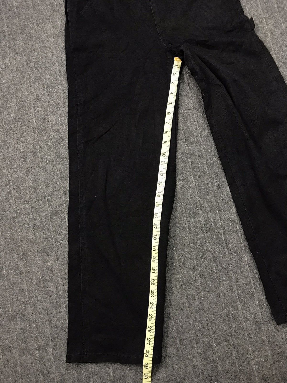 Japanese Brand × Vintage Mini Valman Coverall Black Denim Pant Workwear Carpenter Size US 30 / EU 46 - 9 Thumbnail