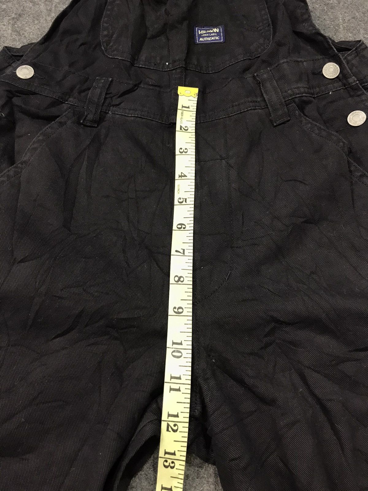 Japanese Brand × Vintage Mini Valman Coverall Black Denim Pant Workwear Carpenter Size US 30 / EU 46 - 10 Thumbnail