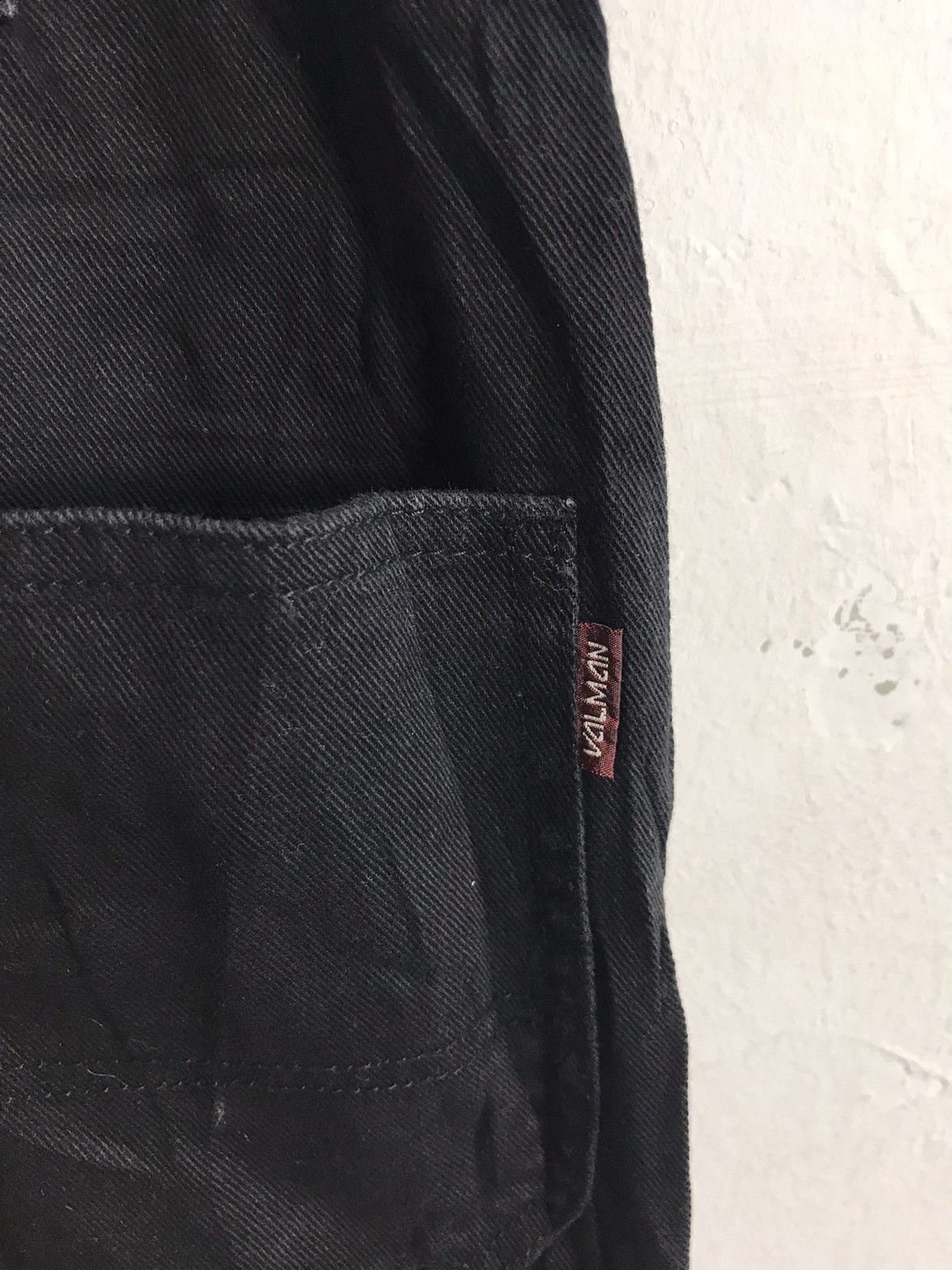 Japanese Brand × Vintage Mini Valman Coverall Black Denim Pant Workwear Carpenter Size US 30 / EU 46 - 4 Thumbnail