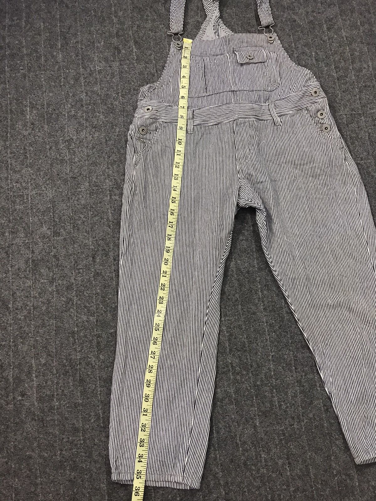Japanese Brand Hickory Striped Pant Workwear Carpenter Multi pockets Size US 32 / EU 48 - 9 Thumbnail