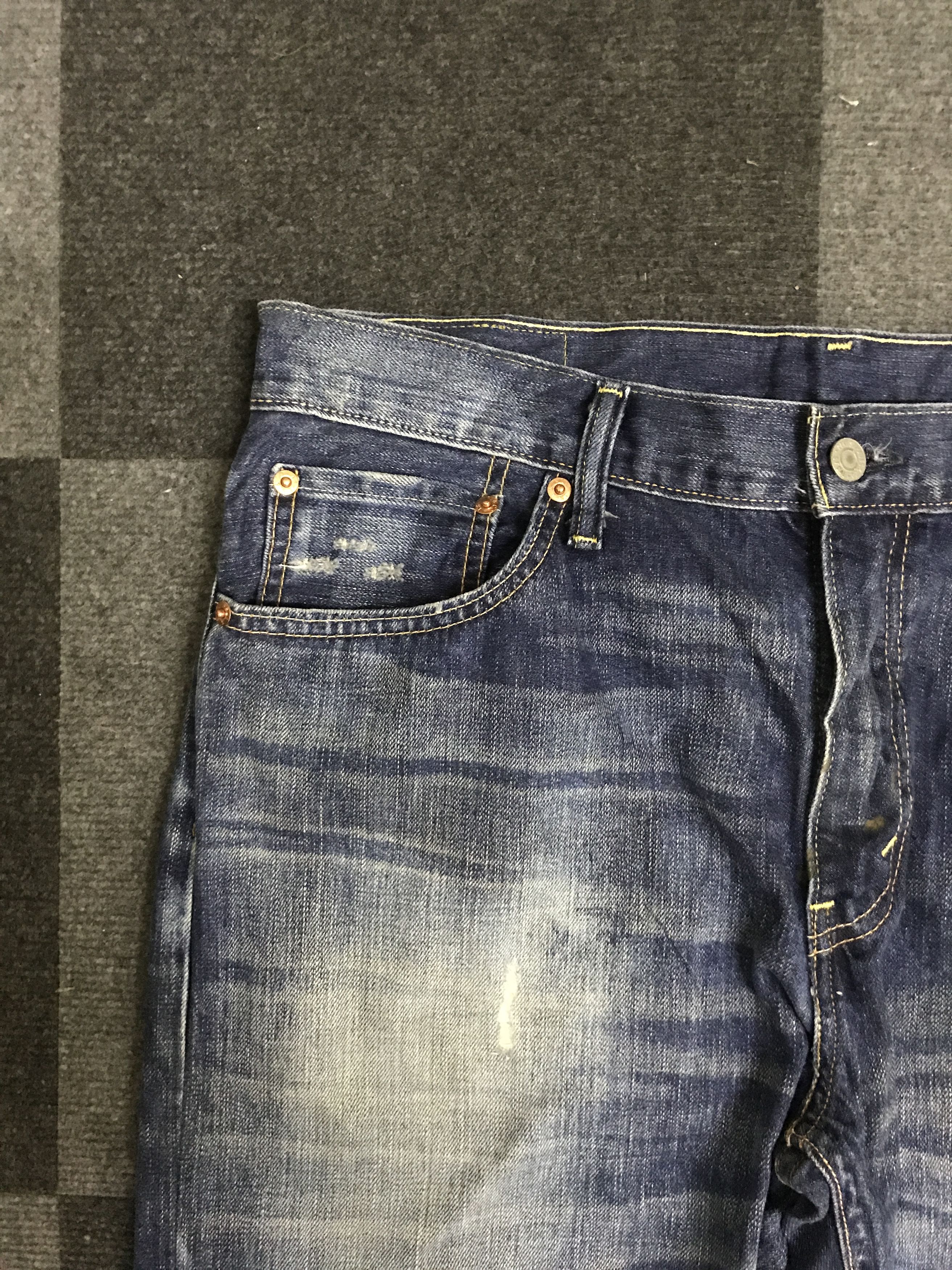 Levi's × Vintage VLEV124-Vtg Levis 505 Custom Distressed Jeans Size US 34 / EU 50 - 9 Thumbnail