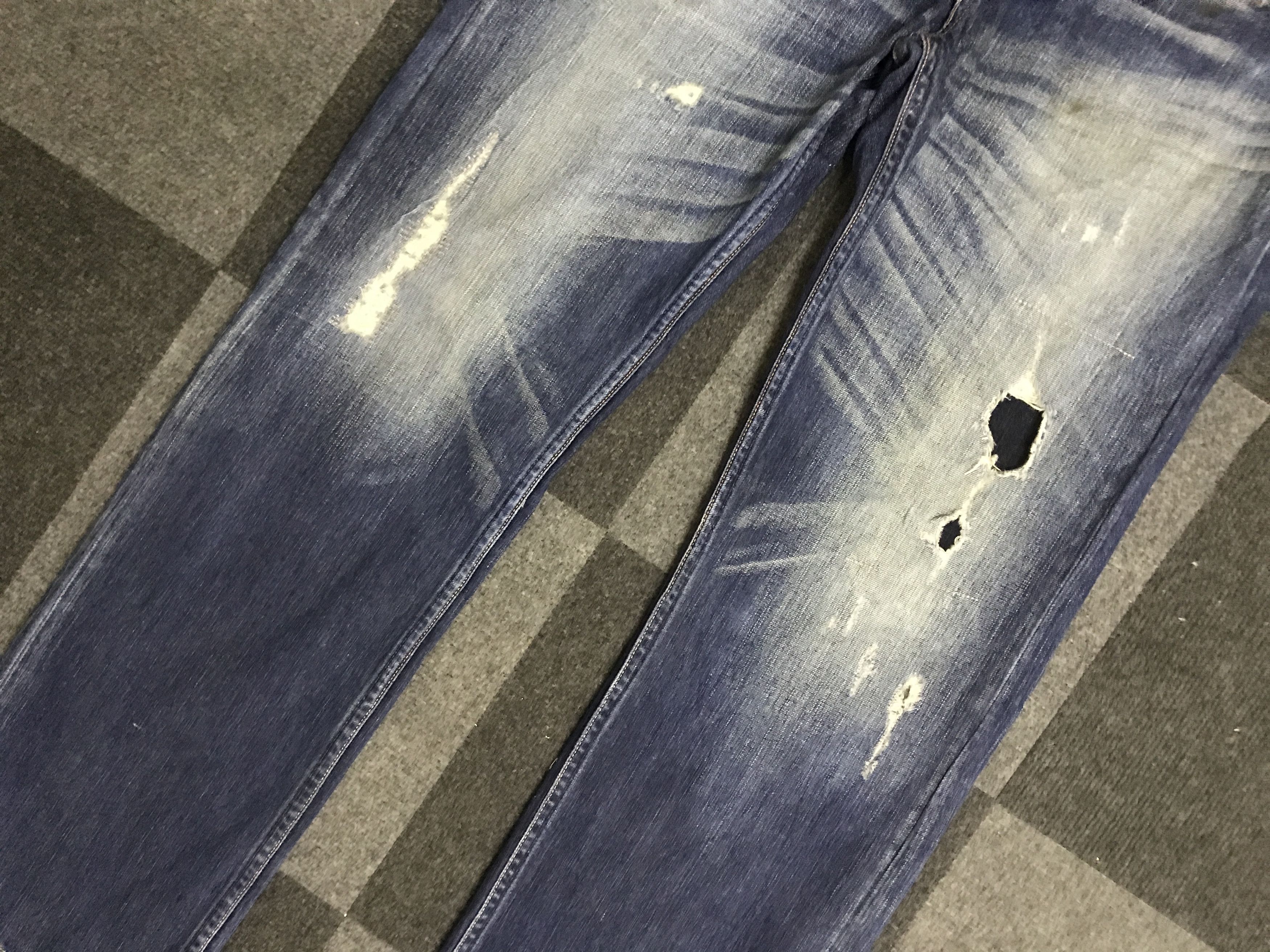 Levi's × Vintage VLEV124-Vtg Levis 505 Custom Distressed Jeans Size US 34 / EU 50 - 3 Thumbnail