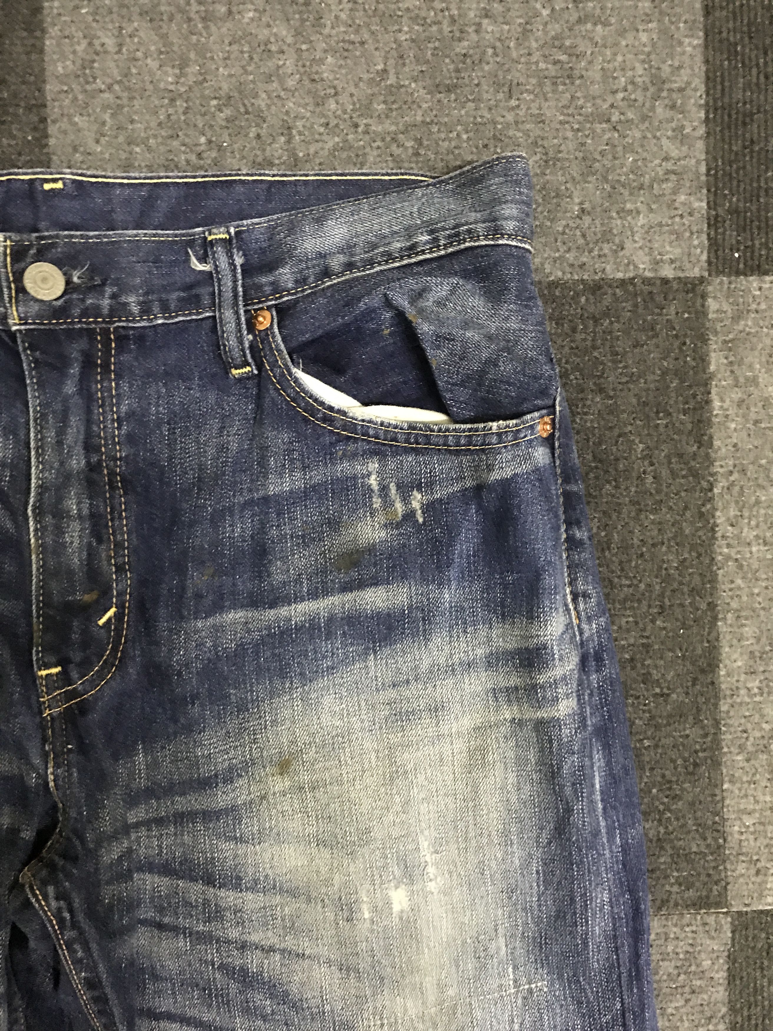 Levi's × Vintage VLEV124-Vtg Levis 505 Custom Distressed Jeans Size US 34 / EU 50 - 8 Thumbnail