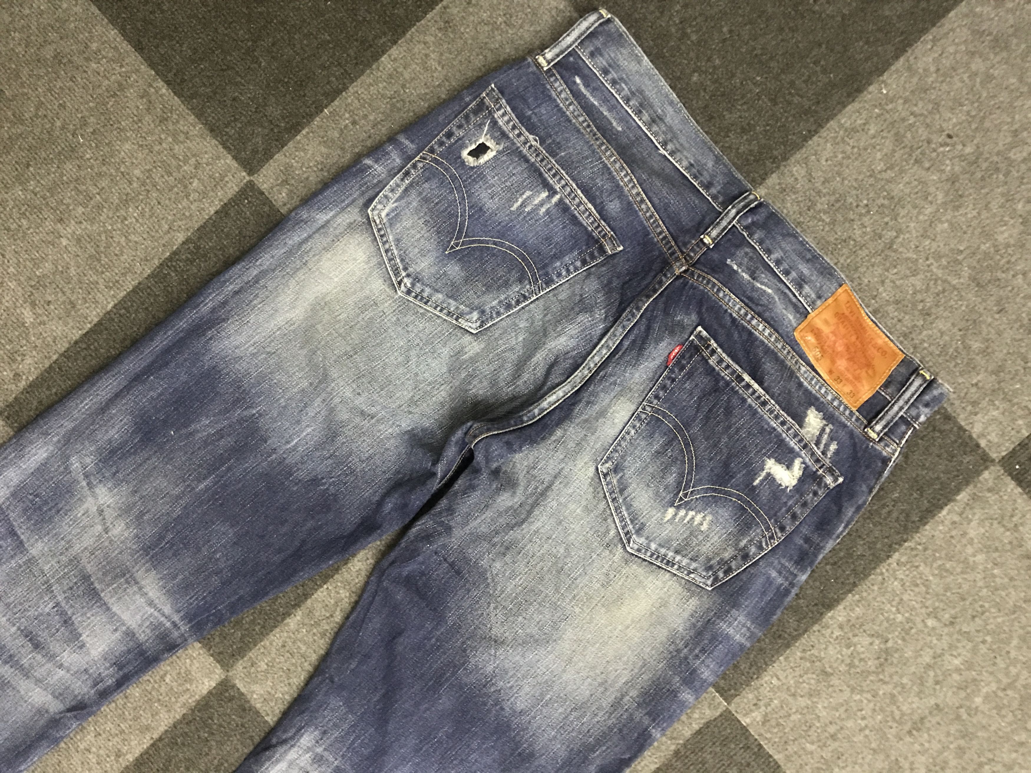 Levi's × Vintage VLEV124-Vtg Levis 505 Custom Distressed Jeans Size US 34 / EU 50 - 12 Thumbnail