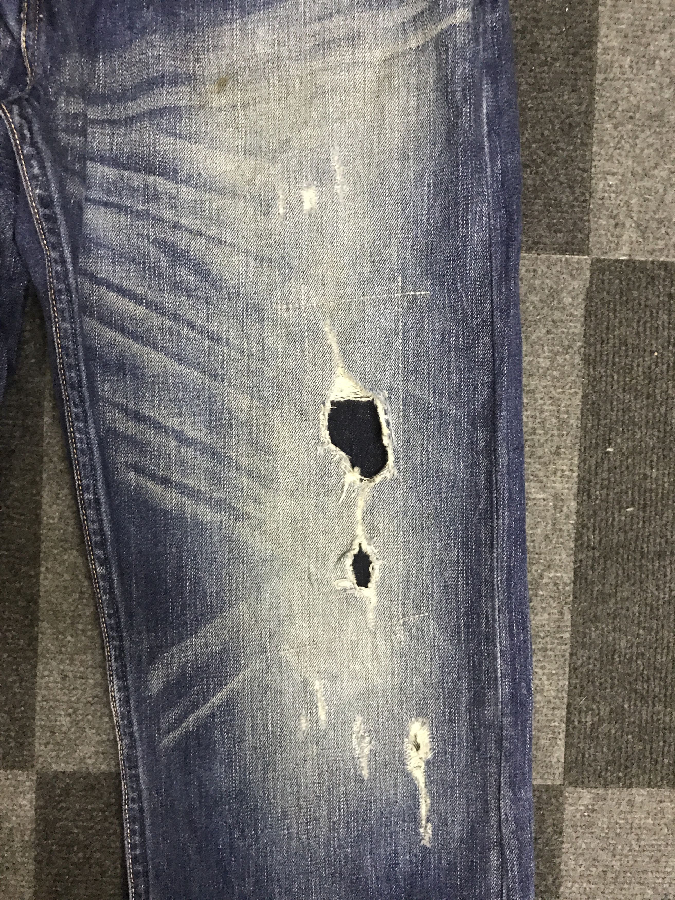 Levi's × Vintage VLEV124-Vtg Levis 505 Custom Distressed Jeans Size US 34 / EU 50 - 5 Thumbnail