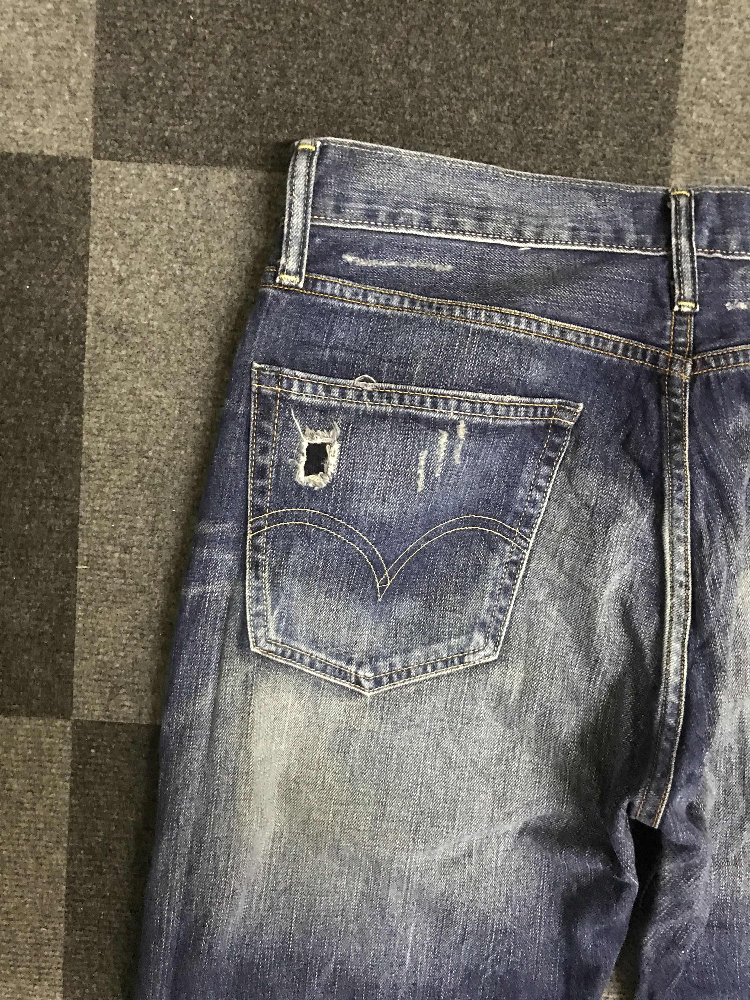 Levi's × Vintage VLEV124-Vtg Levis 505 Custom Distressed Jeans Size US 34 / EU 50 - 16 Thumbnail