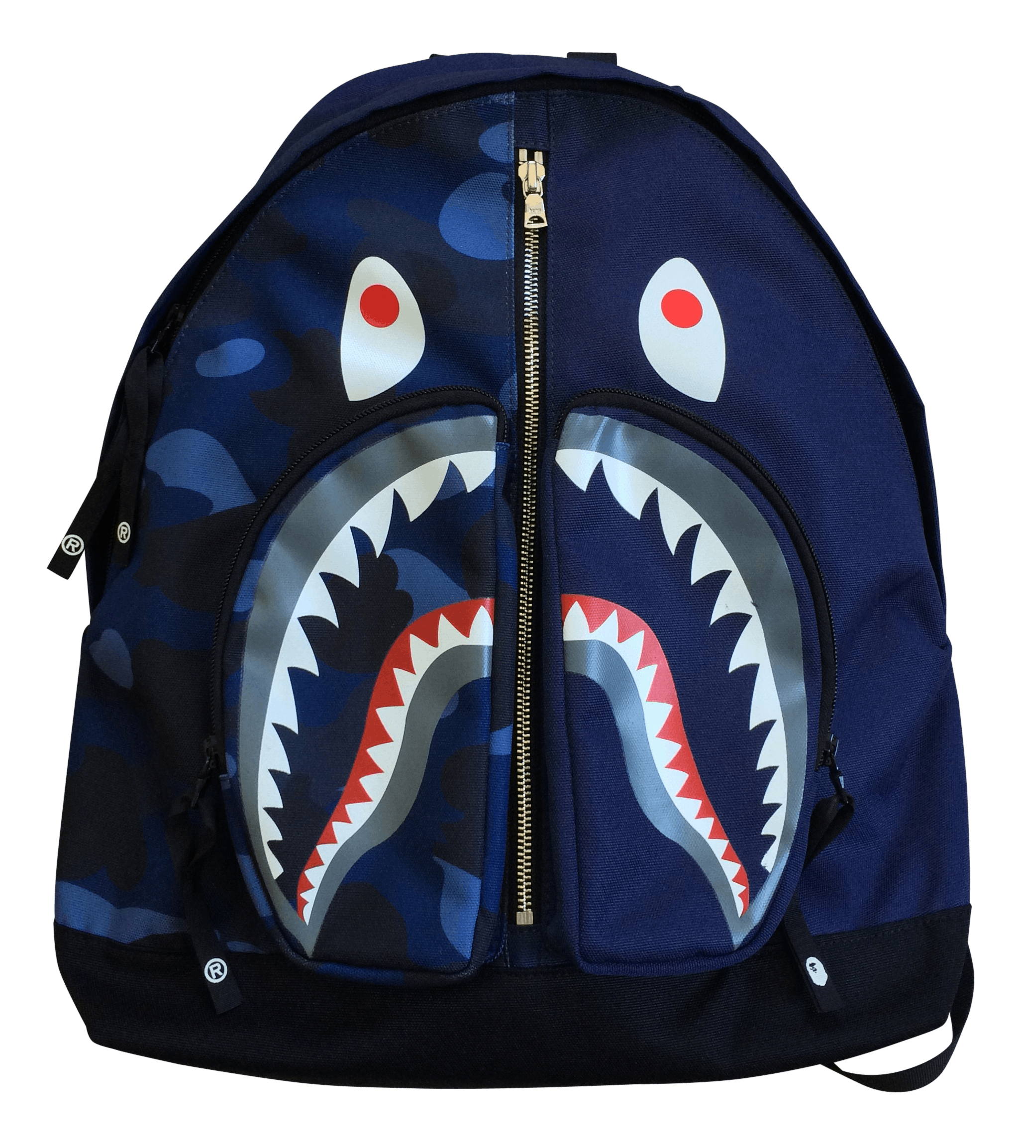 image of Bape Blue Camo Shark Backpack, Men's