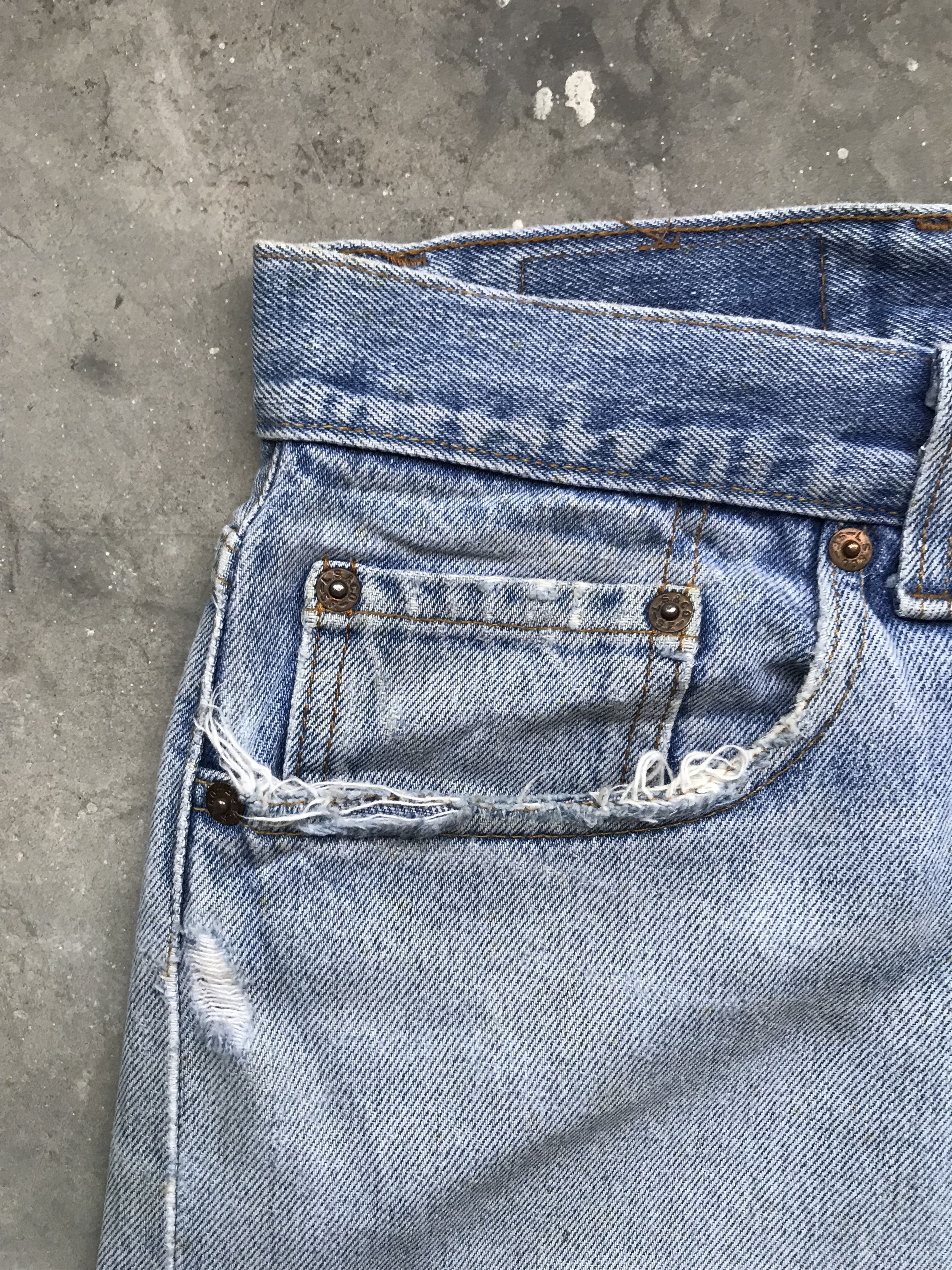 Levi's VLEV13 - Vintage Late 80s Levis 501 Denim Size US 37 - 6 Thumbnail