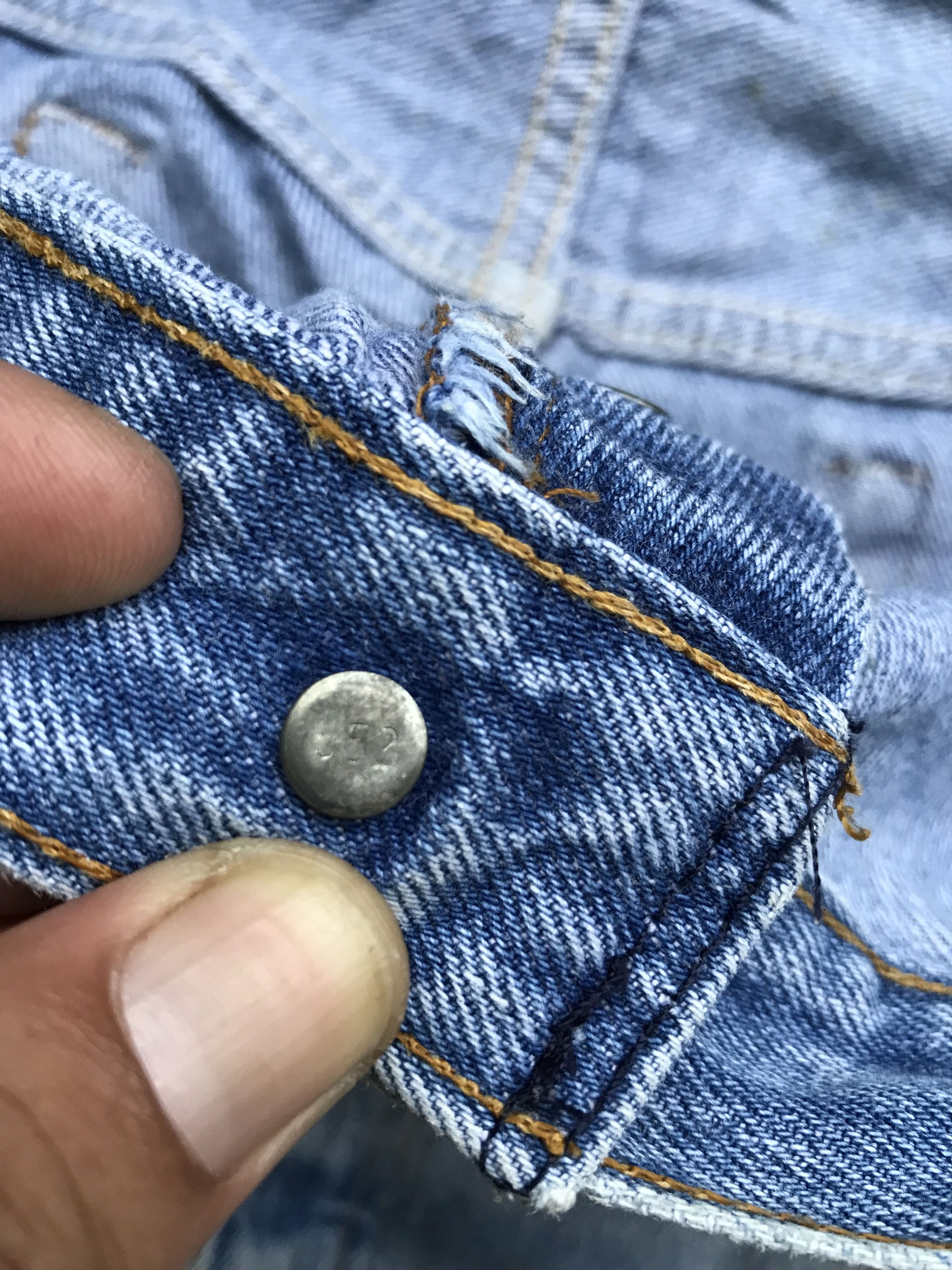 Levi's VLEV13 - Vintage Late 80s Levis 501 Denim Size US 37 - 7 Thumbnail