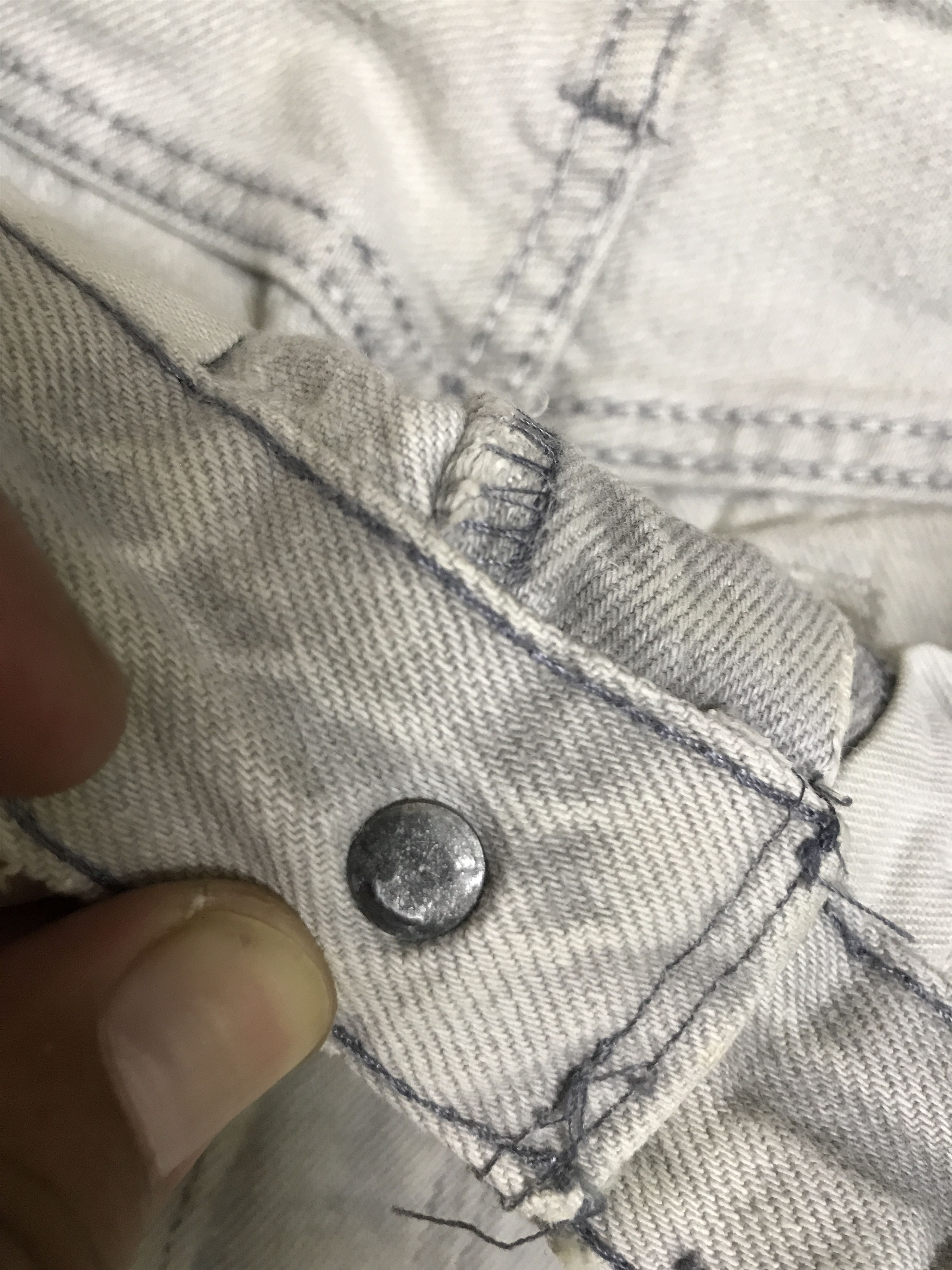 Levi's × Vintage VL169- Vintage Levis 501 Rare Charcoal Grey Wash Dirty Jeans Size US 27 - 13 Thumbnail