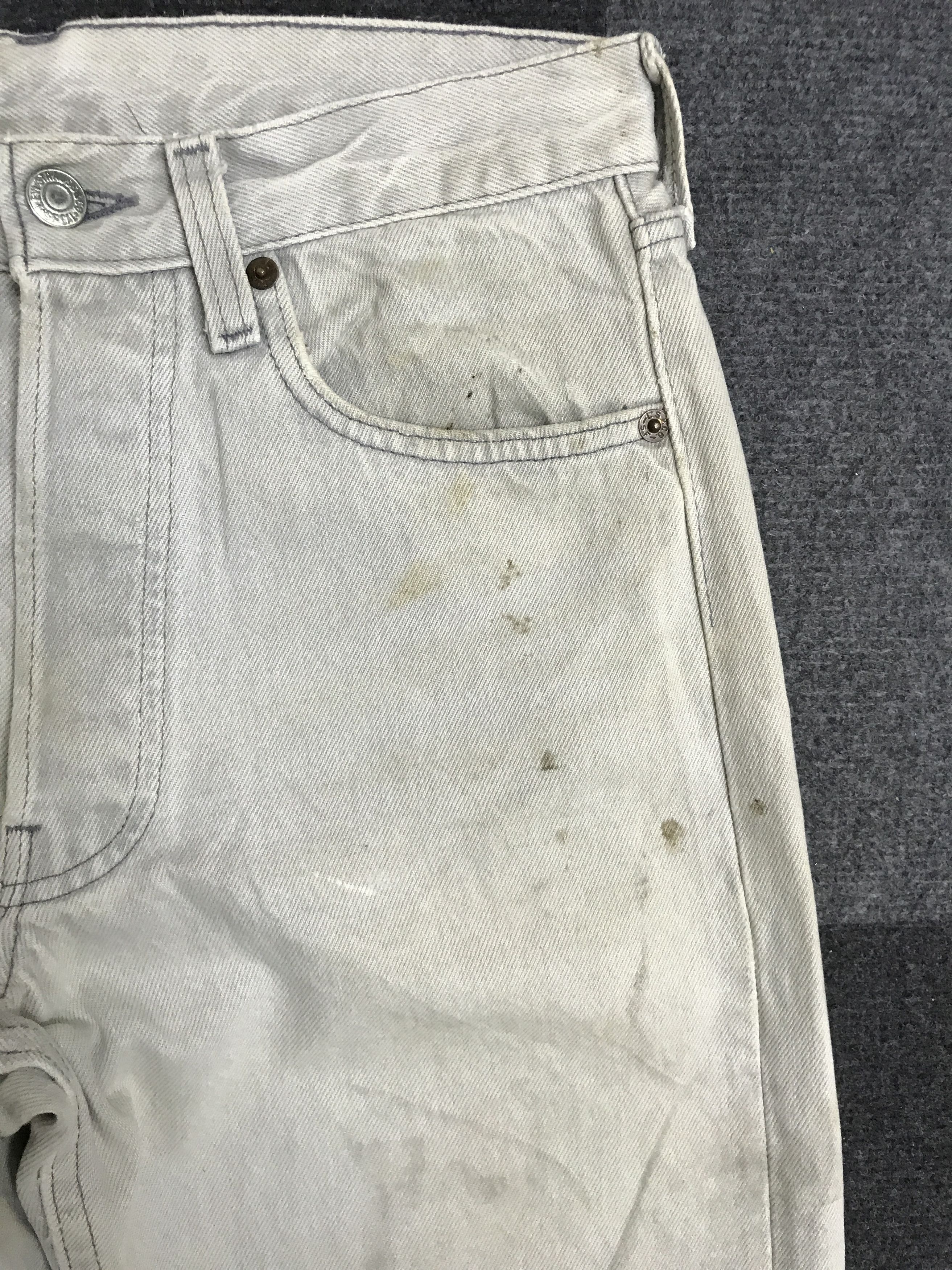 Levi's × Vintage VL169- Vintage Levis 501 Rare Charcoal Grey Wash Dirty Jeans Size US 27 - 7 Thumbnail
