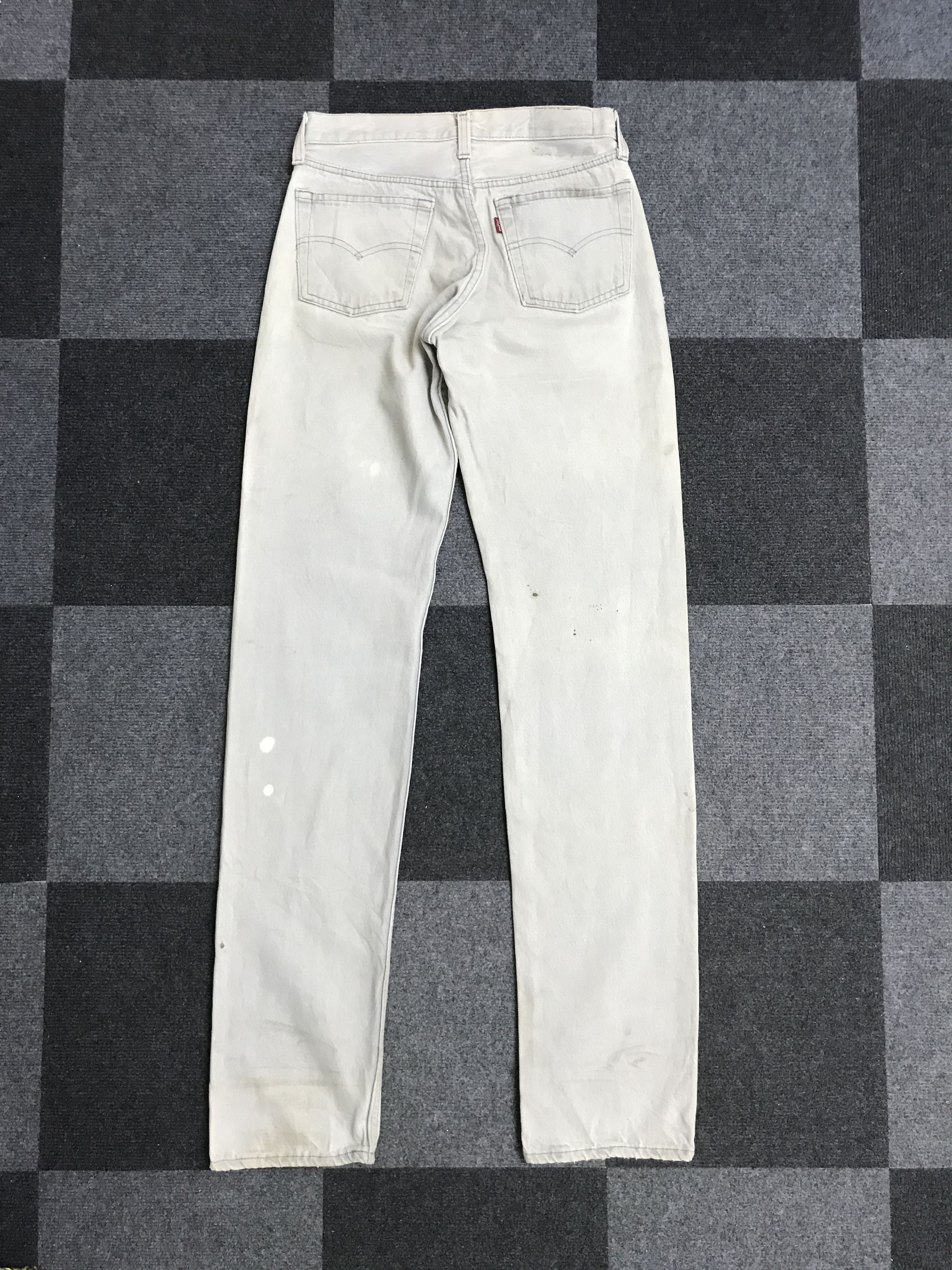 Levi's × Vintage VL169- Vintage Levis 501 Rare Charcoal Grey Wash Dirty Jeans Size US 27 - 14 Thumbnail
