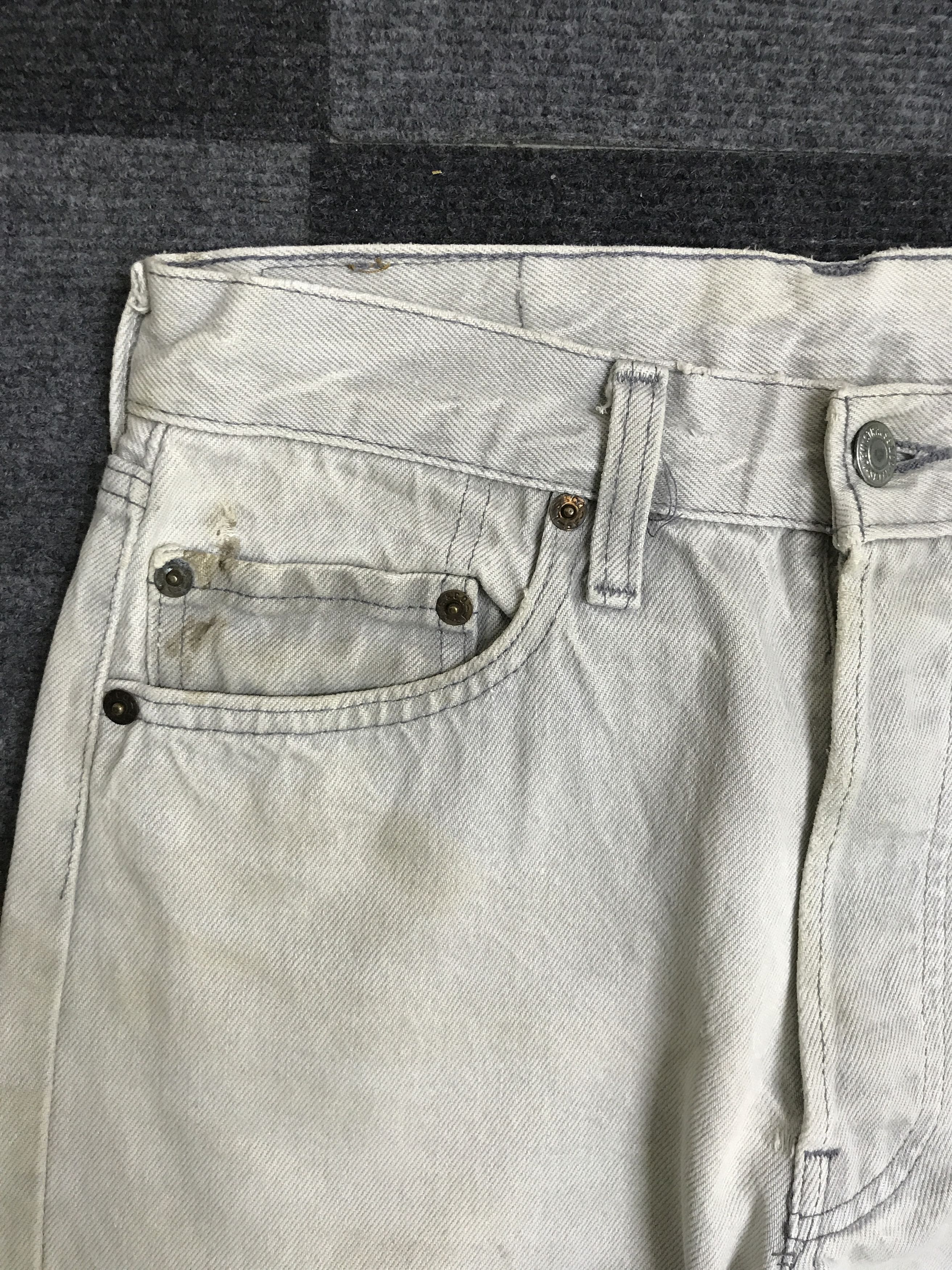 Levi's × Vintage VL169- Vintage Levis 501 Rare Charcoal Grey Wash Dirty Jeans Size US 27 - 9 Thumbnail