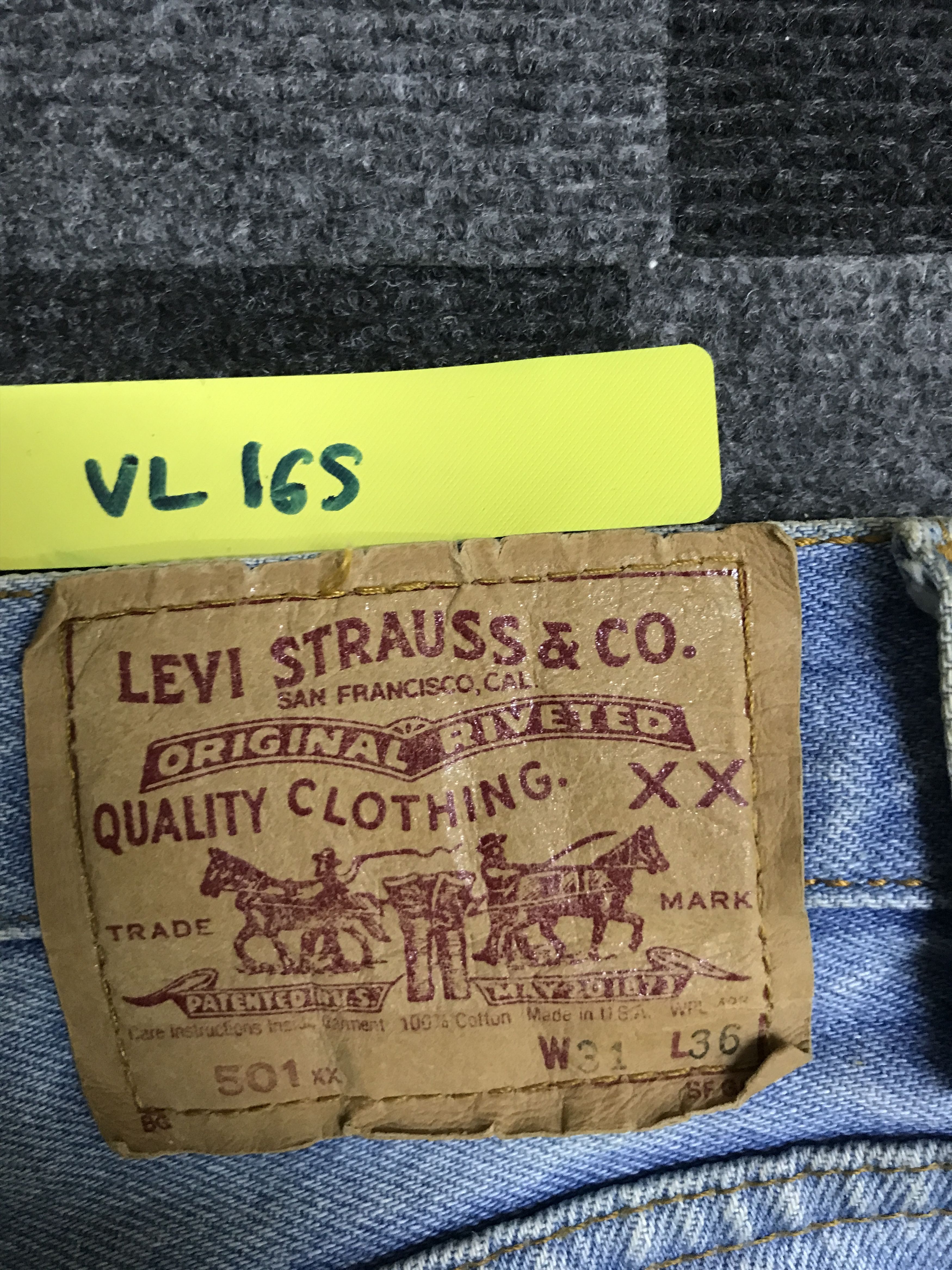 Levi's VL165-Vintage Levis501xx Light Wash Regular Jeans Size US 29 - 13 Thumbnail