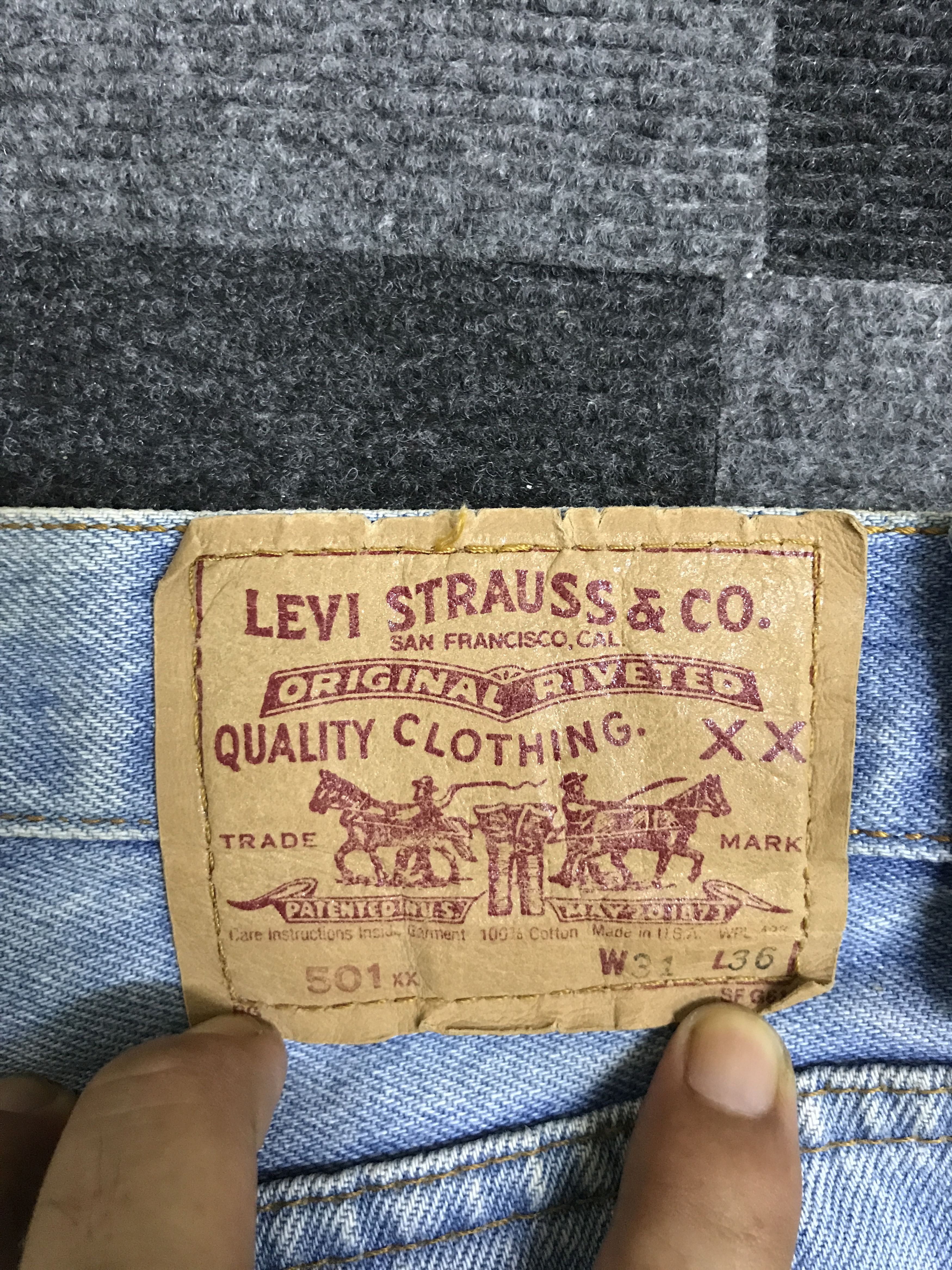 Levi's VL165-Vintage Levis501xx Light Wash Regular Jeans Size US 29 - 12 Thumbnail