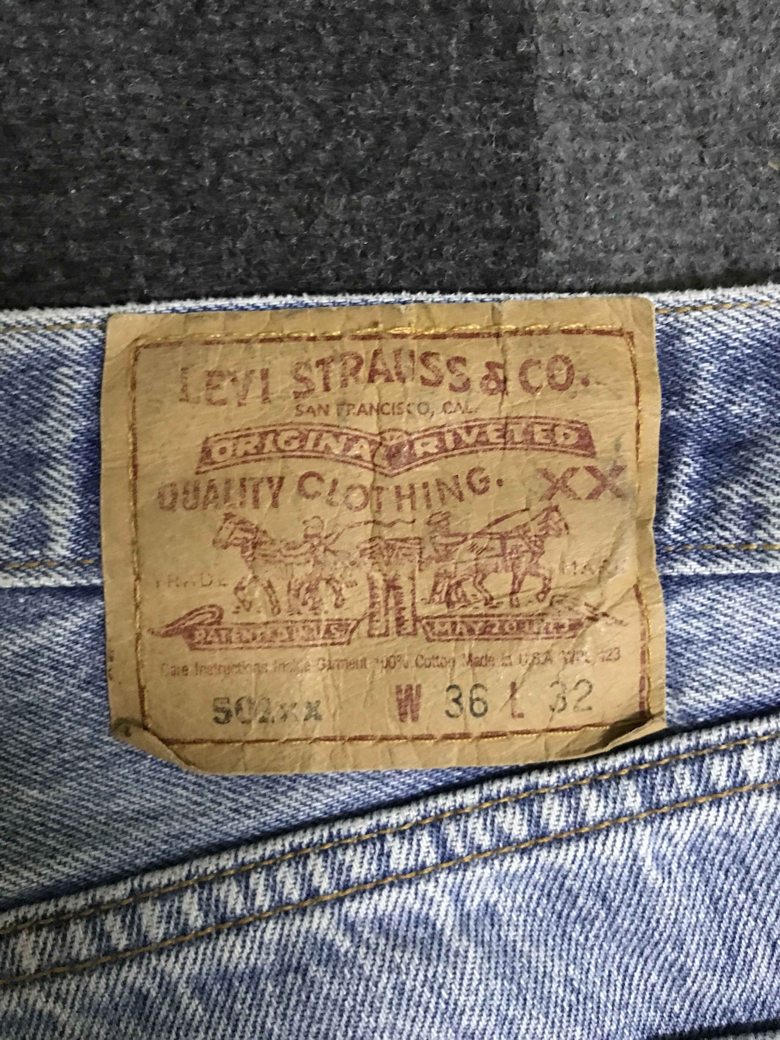 Levi's VL148-Vintage Levis 501xx Distreesed Light Wash Jeans Size US 34 / EU 50 - 15 Thumbnail