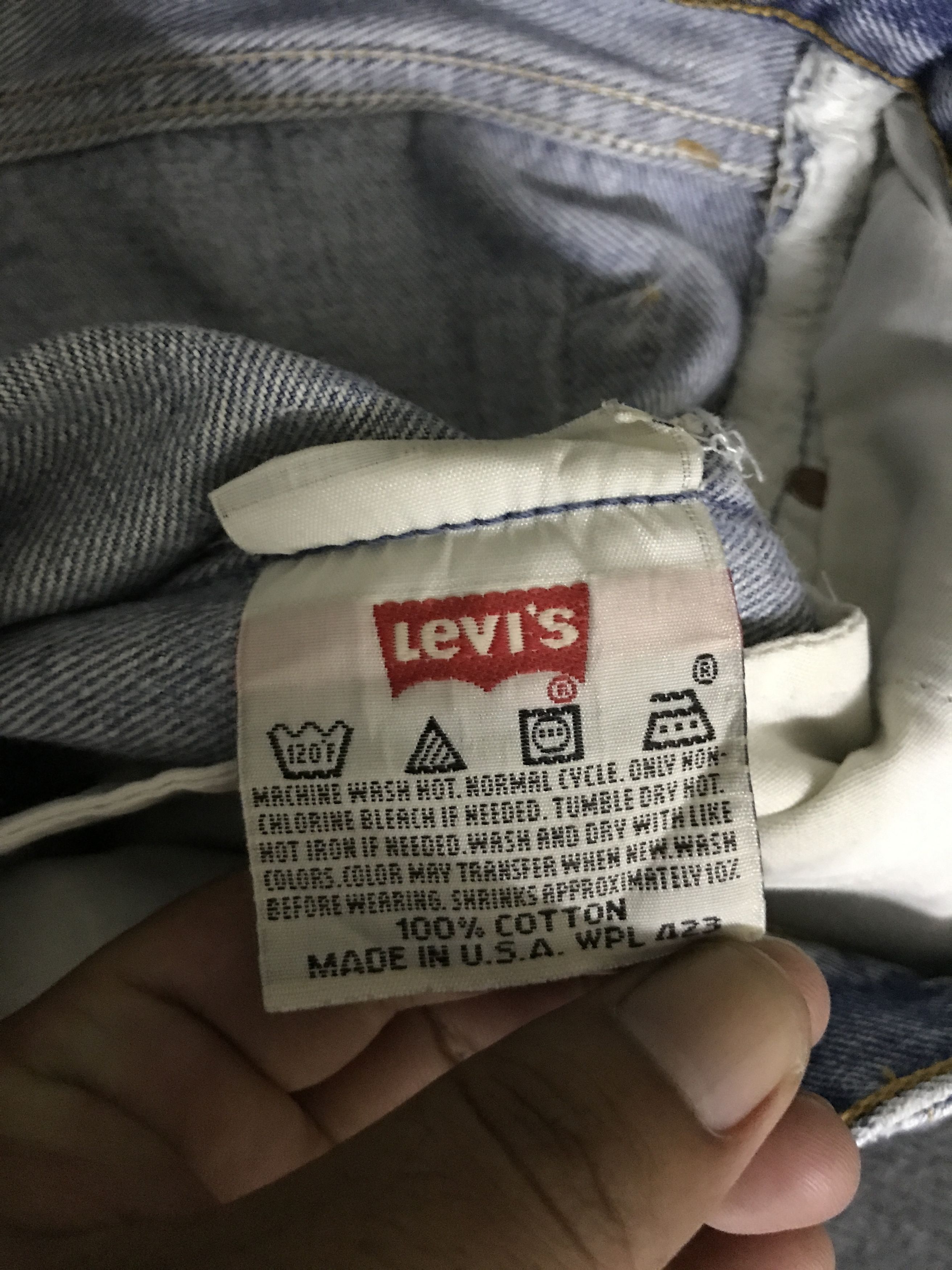 Levi's VL148-Vintage Levis 501xx Distreesed Light Wash Jeans Size US 34 / EU 50 - 18 Thumbnail
