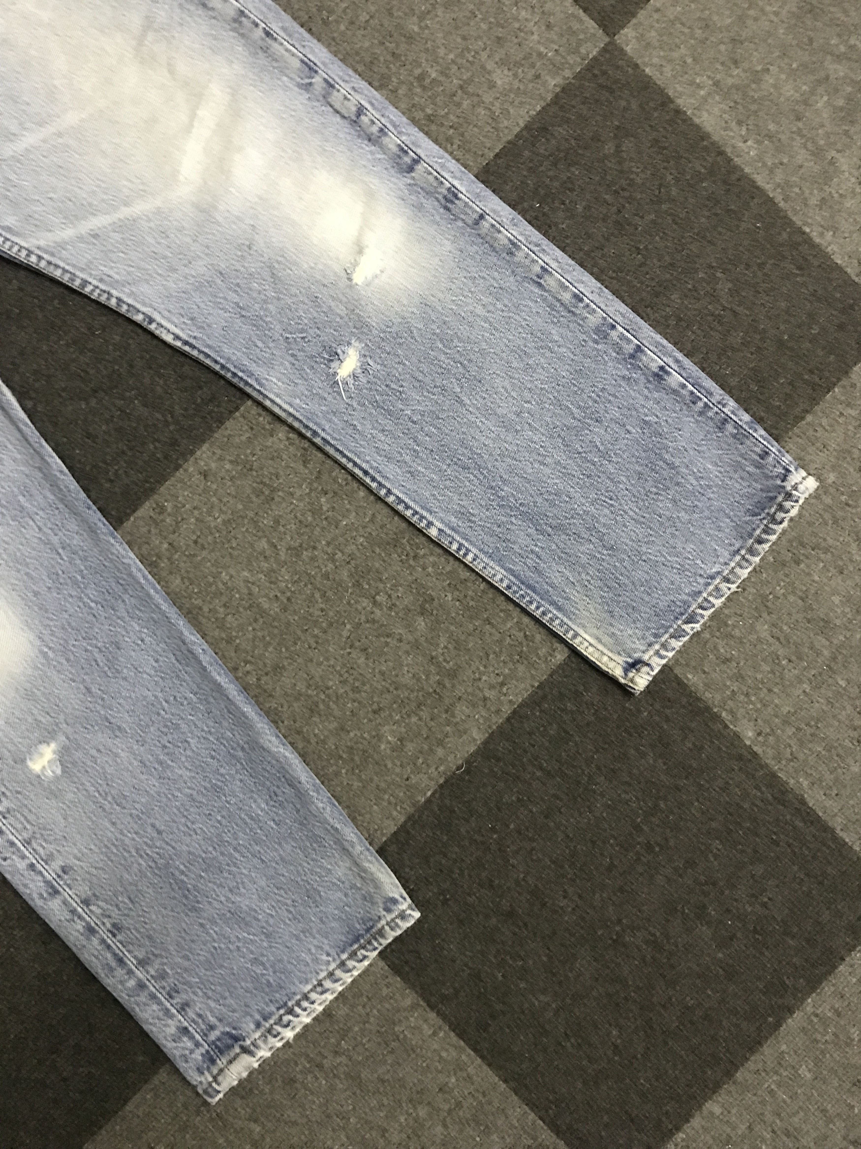Levi's VL148-Vintage Levis 501xx Distreesed Light Wash Jeans Size US 34 / EU 50 - 3 Thumbnail