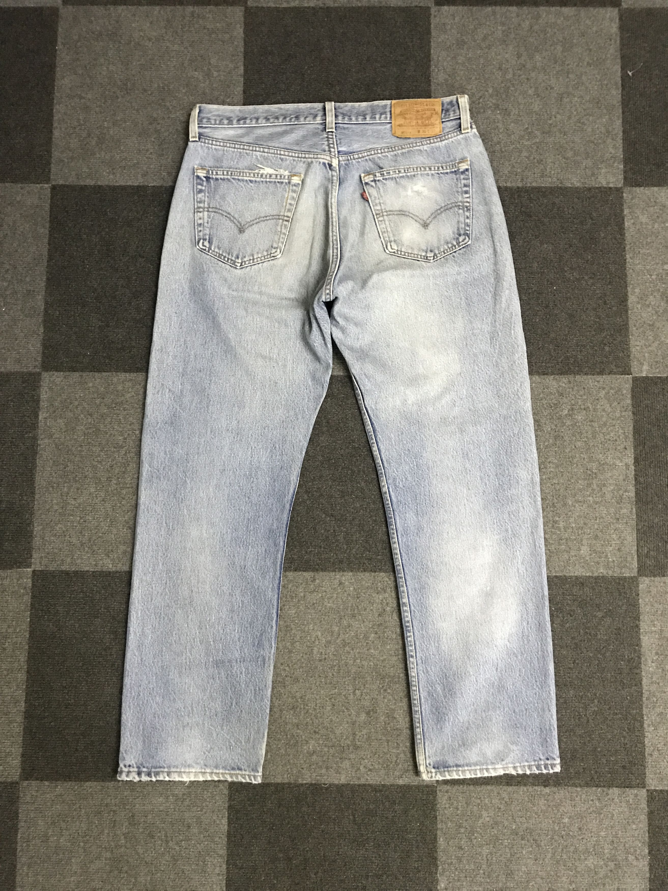 Levi's VL148-Vintage Levis 501xx Distreesed Light Wash Jeans Size US 34 / EU 50 - 9 Thumbnail