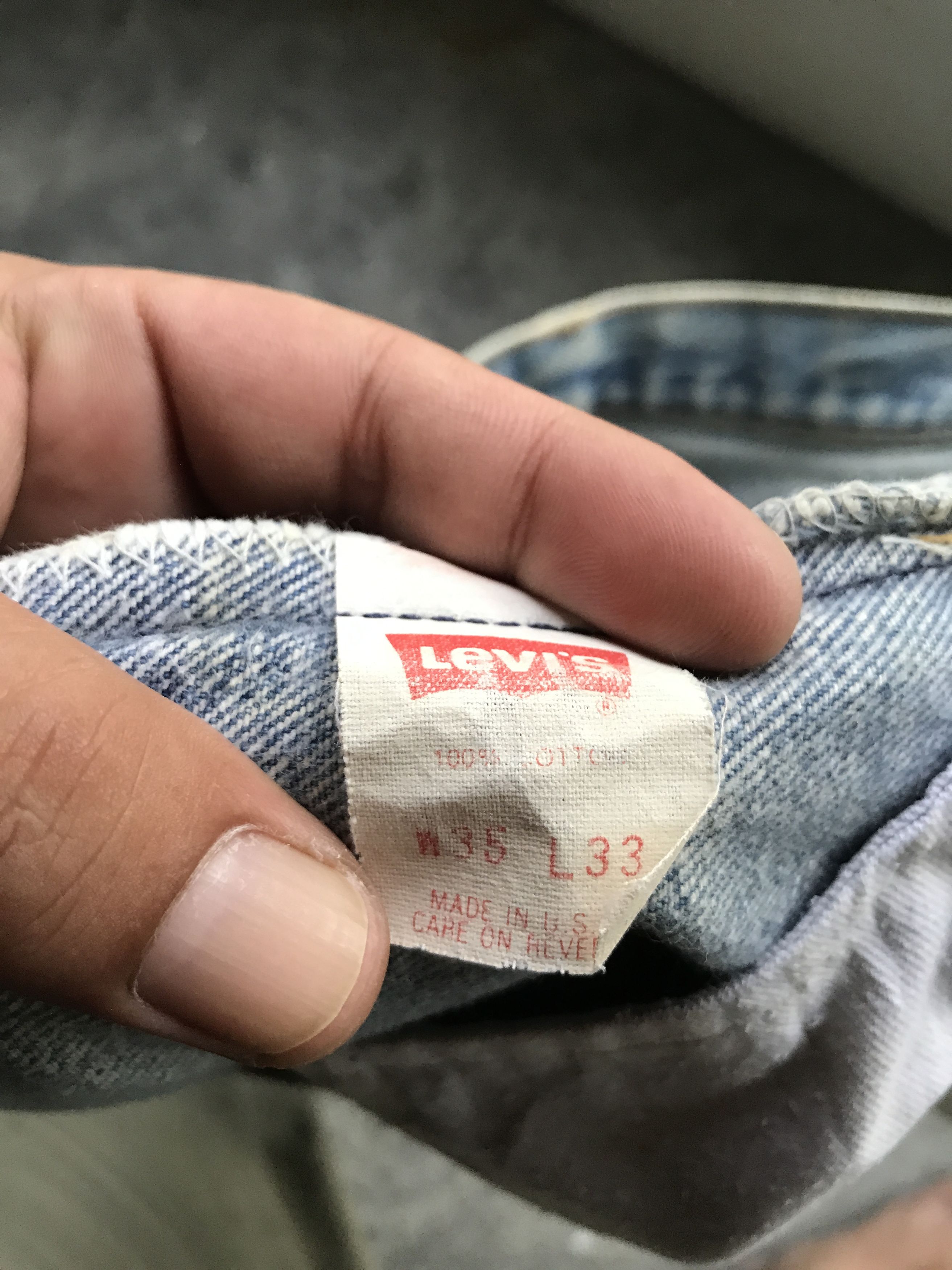 Levi's VLEV45 - Vintage 90s Levis 501xx Dirty Faded Jeans Size US 33 - 19 Thumbnail