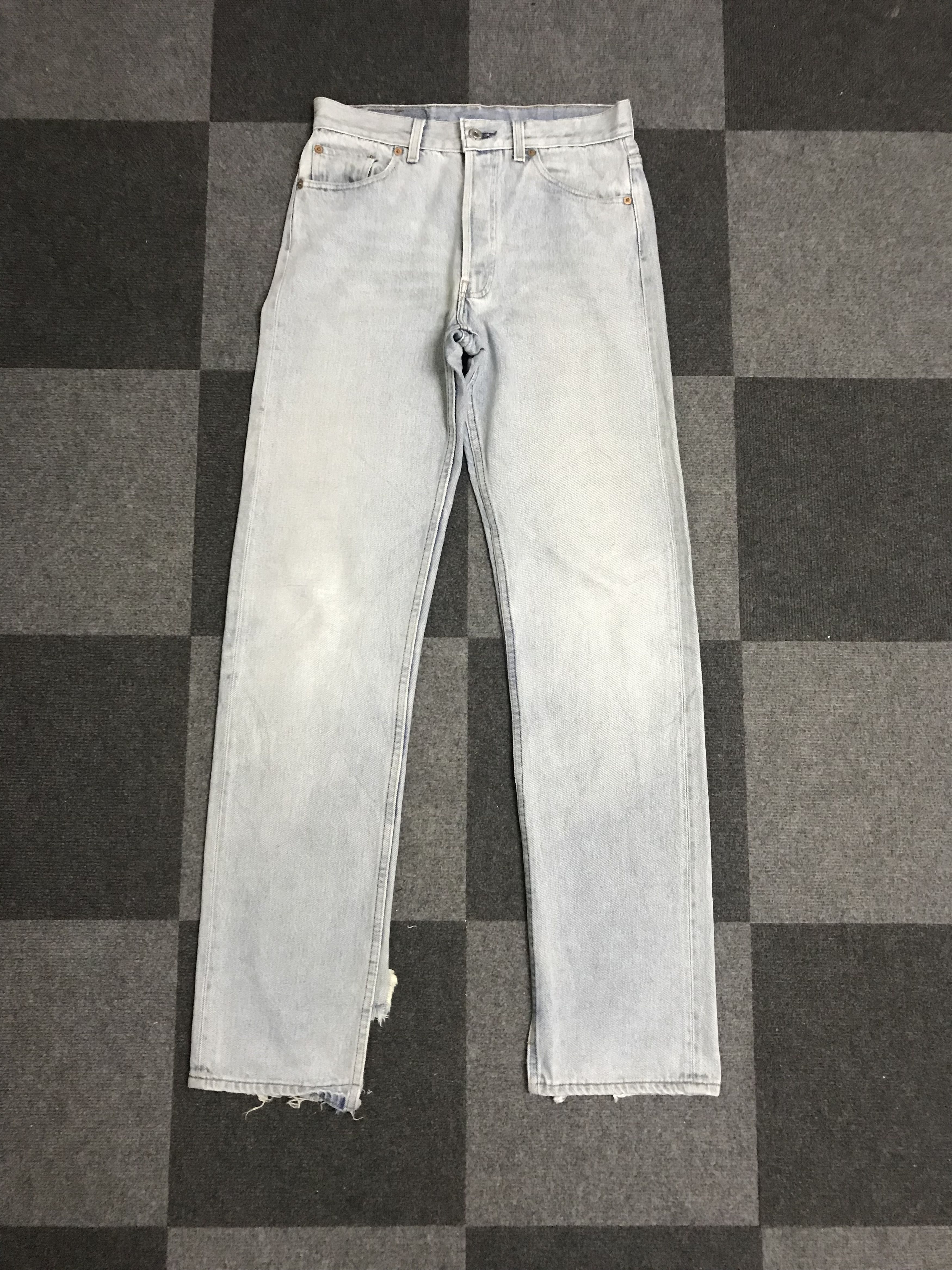 Levi's VLEV121-Vtg Levis 501 Distressed Light Wash Jeans Size US 28 / EU 44 - 1 Thumbnail