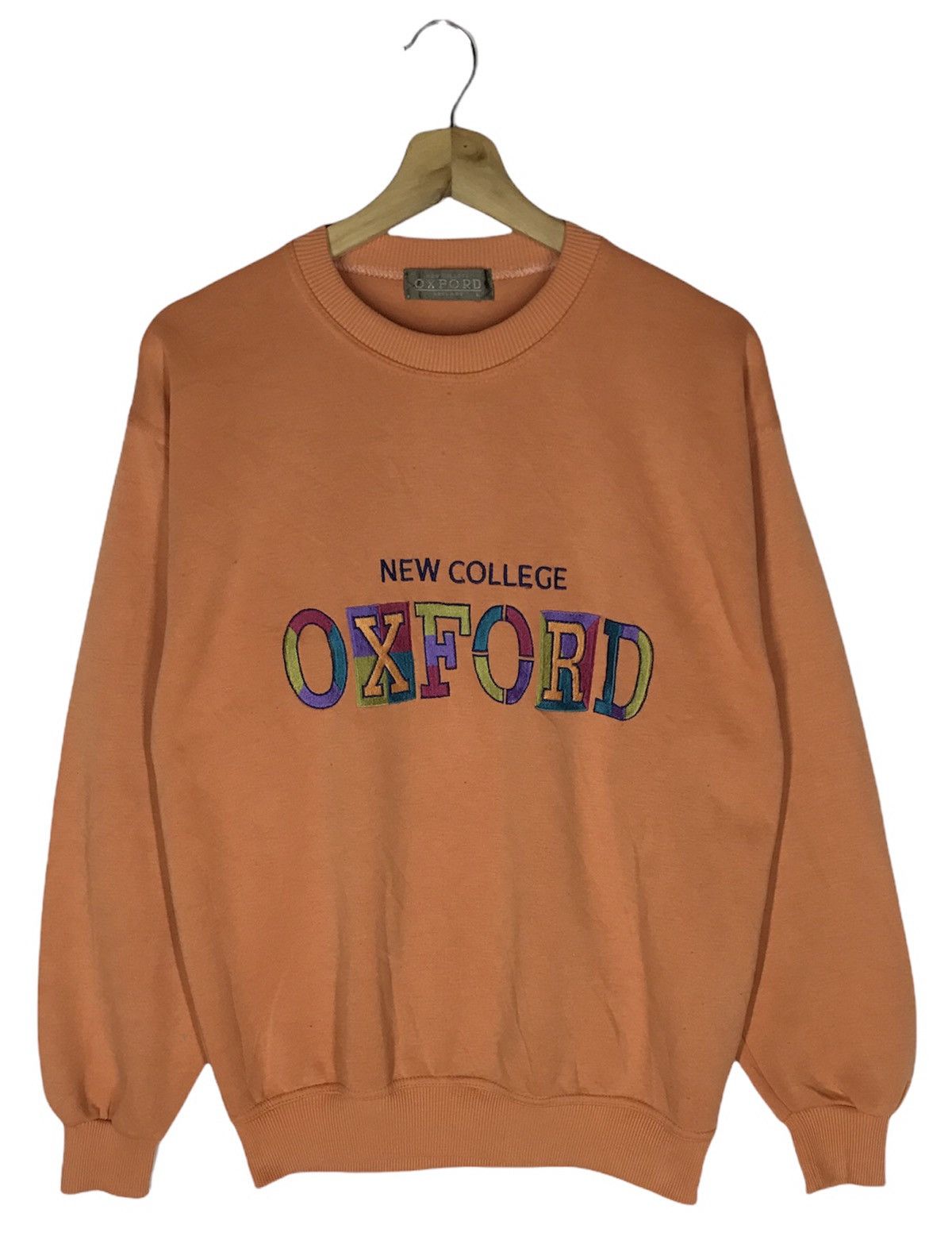 image of American College x Oxford Vintage Oxford England Sweatshirts in Orange, Men's (Size Large)