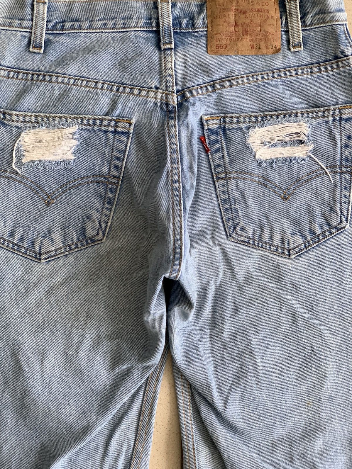 Levi's Vintage Levis 560 Distressed Denim Kapital Visvim Jeans Size US 31 - 5 Thumbnail