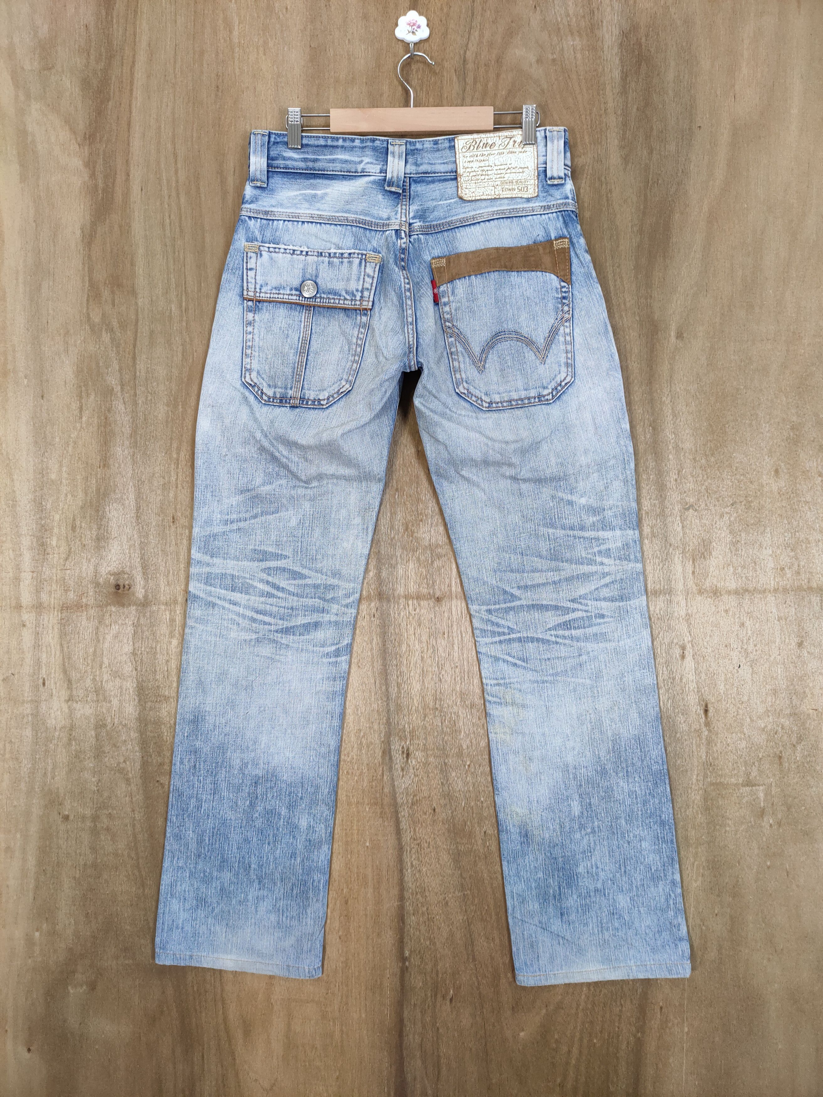 Edwin VINTAGE EDWIN FADED BLUE WASH JEAN CARGO PANTS Size US 32 / EU 48 - 2 Thumbnail
